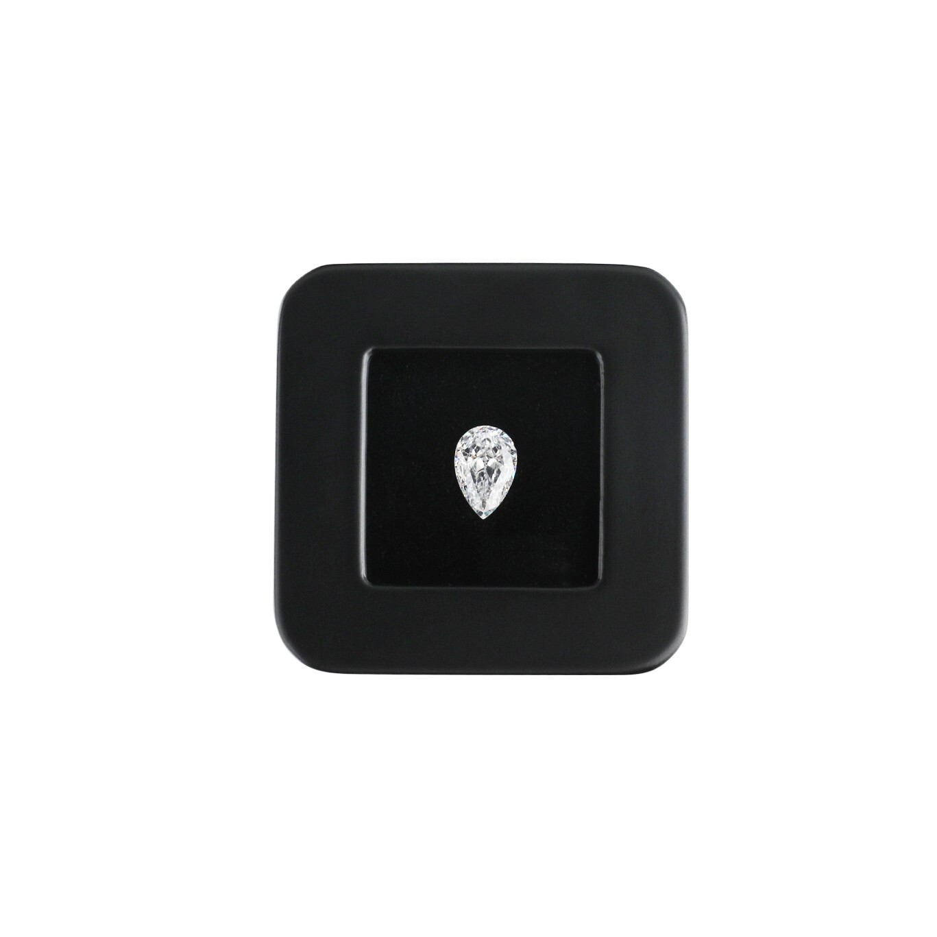 GemTrue Diamond Display Box Gemstone Storage Reversible Black and White Cushion