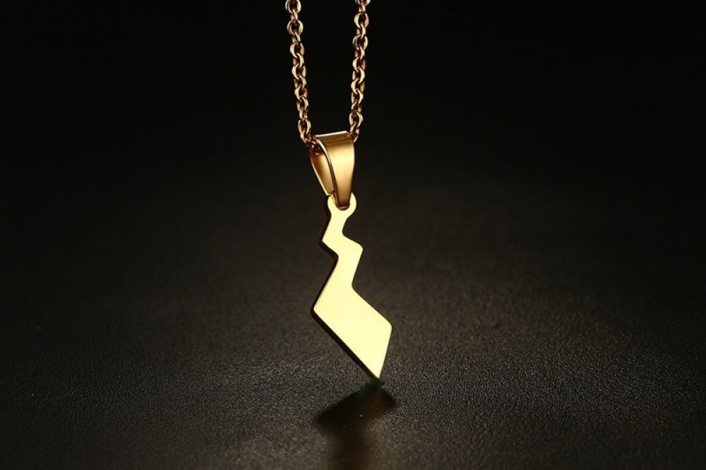 25.5CM Stainless Steel Lightning Tail Pendant Mens And Womens Universal Necklace