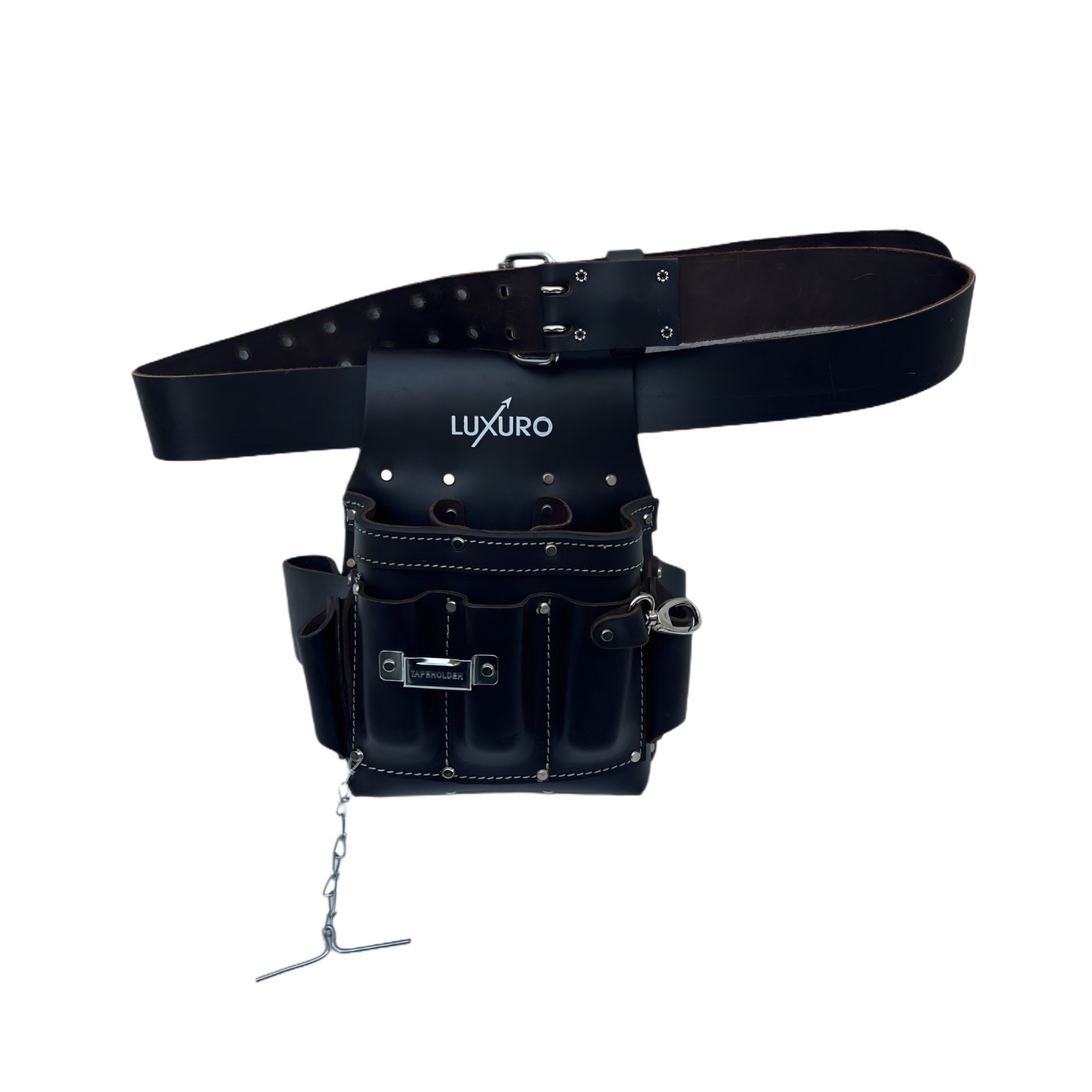 Electrician Leather Tool Pouch | Premium Full-Grain Leather | 10 Pockets