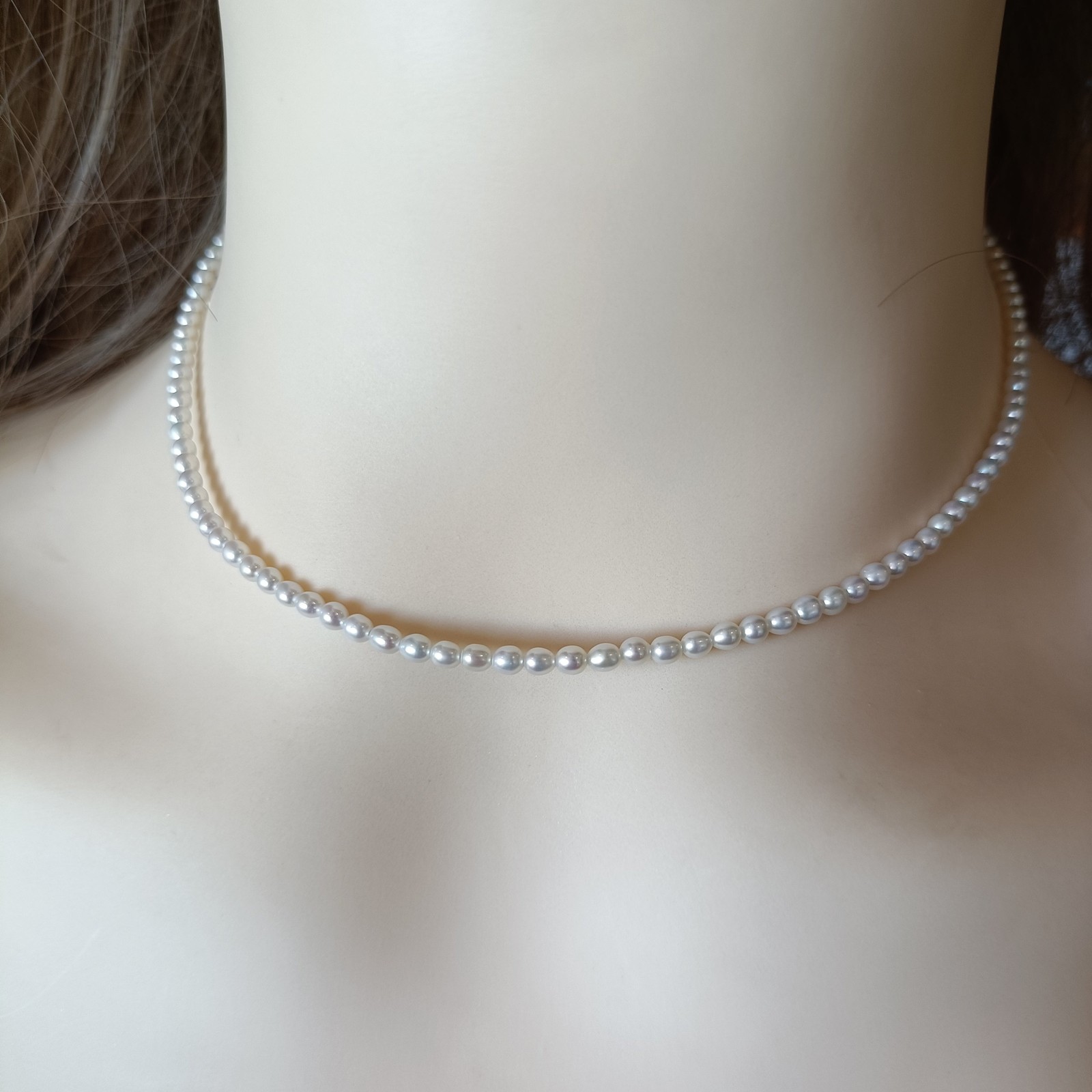 Tiny Real Pearl Choker Necklace | Gold Filled 2-3mm Dainty Bridal Jewelry