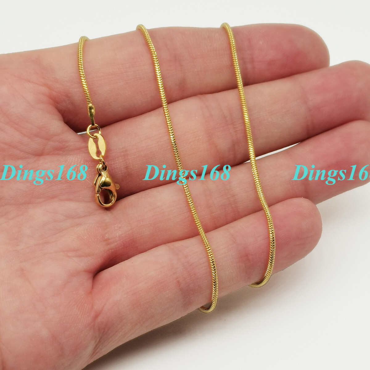 18K Gold Filled Italian Snake Chain Necklace 16 ~ 38 inch, Multiple Length/Width