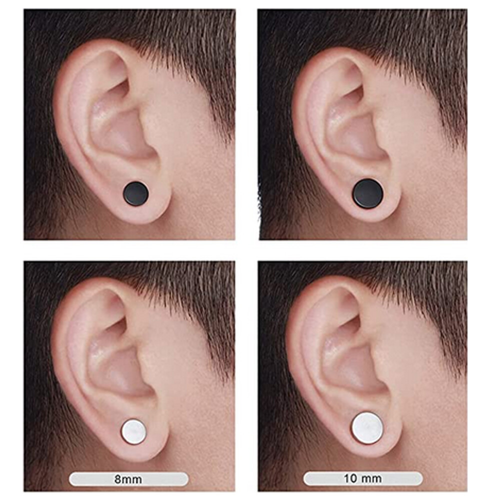 High Polished Surgical Steel Screw Flat Back Disc Stud Earrings for Women Men