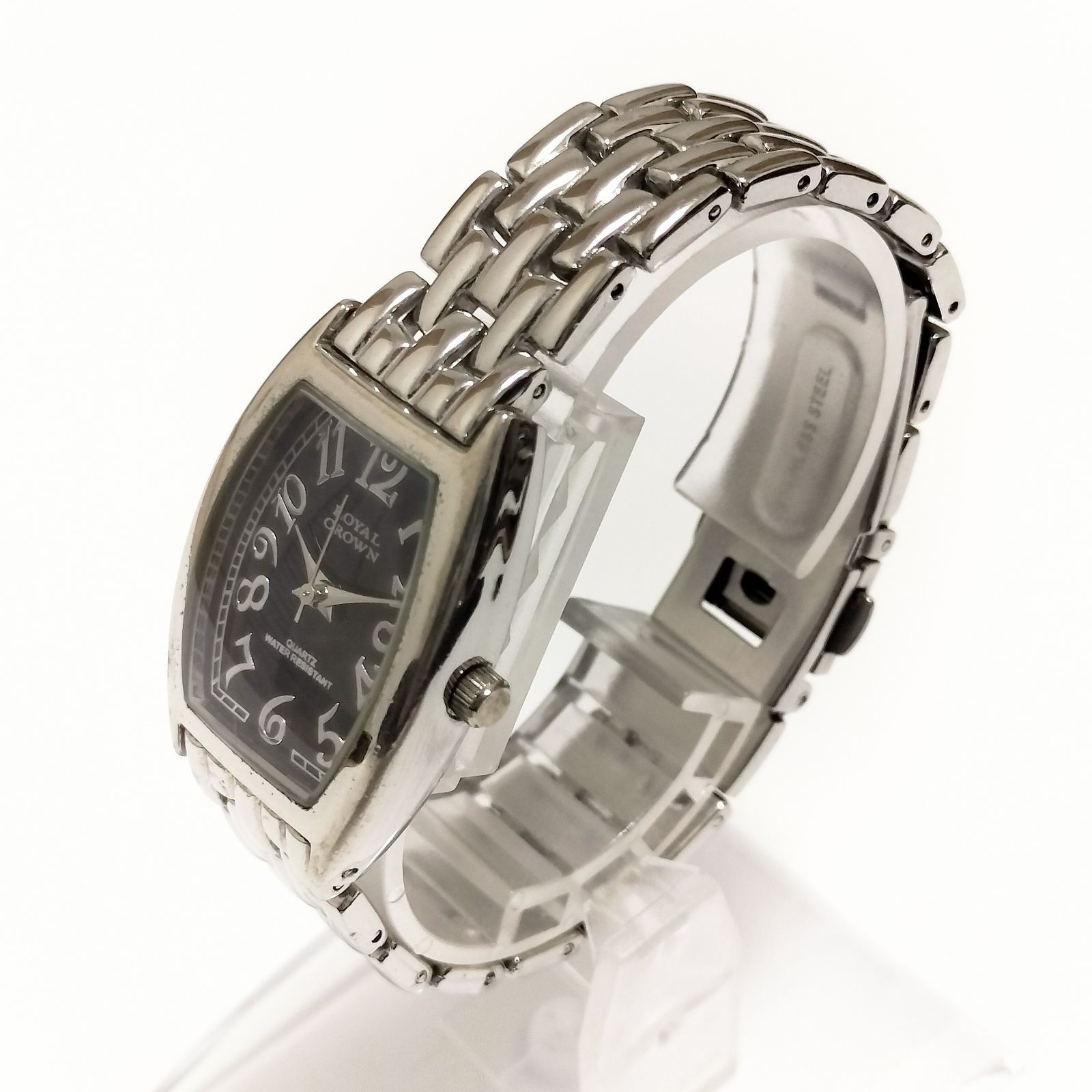ROYAL CROWN Tonneau Face Black Women’s Watch