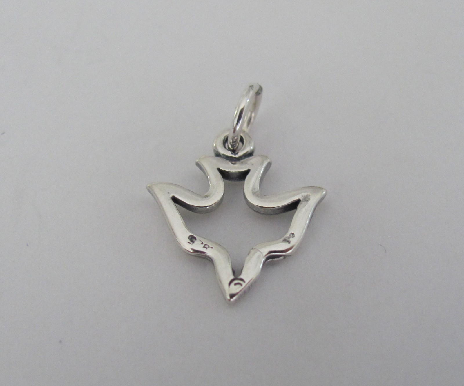 Sterling Silver dove outline charm