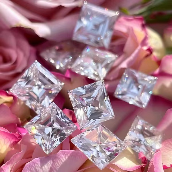2mm to 5mm Princess Cut Moissanite Loose Stone, D Color VVS1 Excellent Cut
