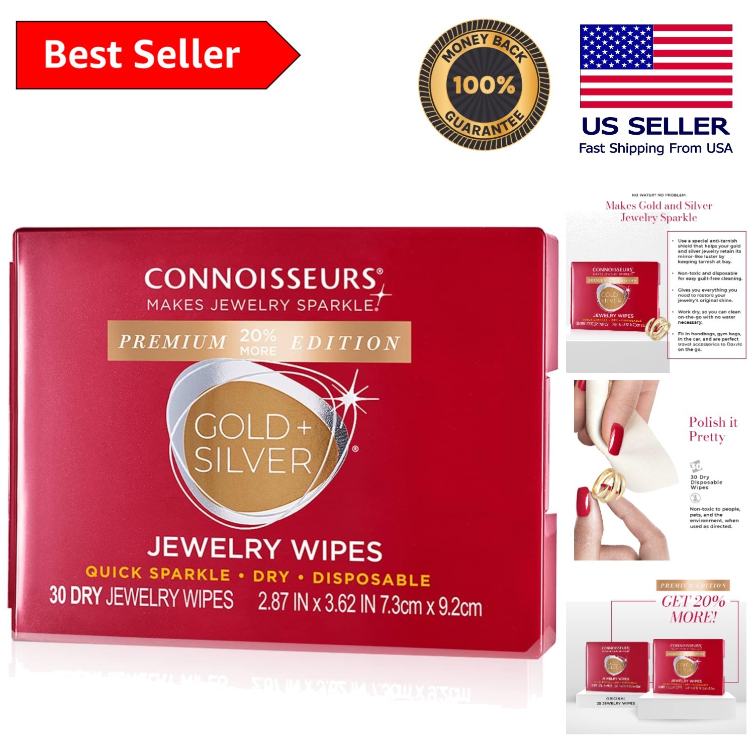 On-the-Go Jewelry Wipes – Restore Brilliance for Gold & Silver with Ease
