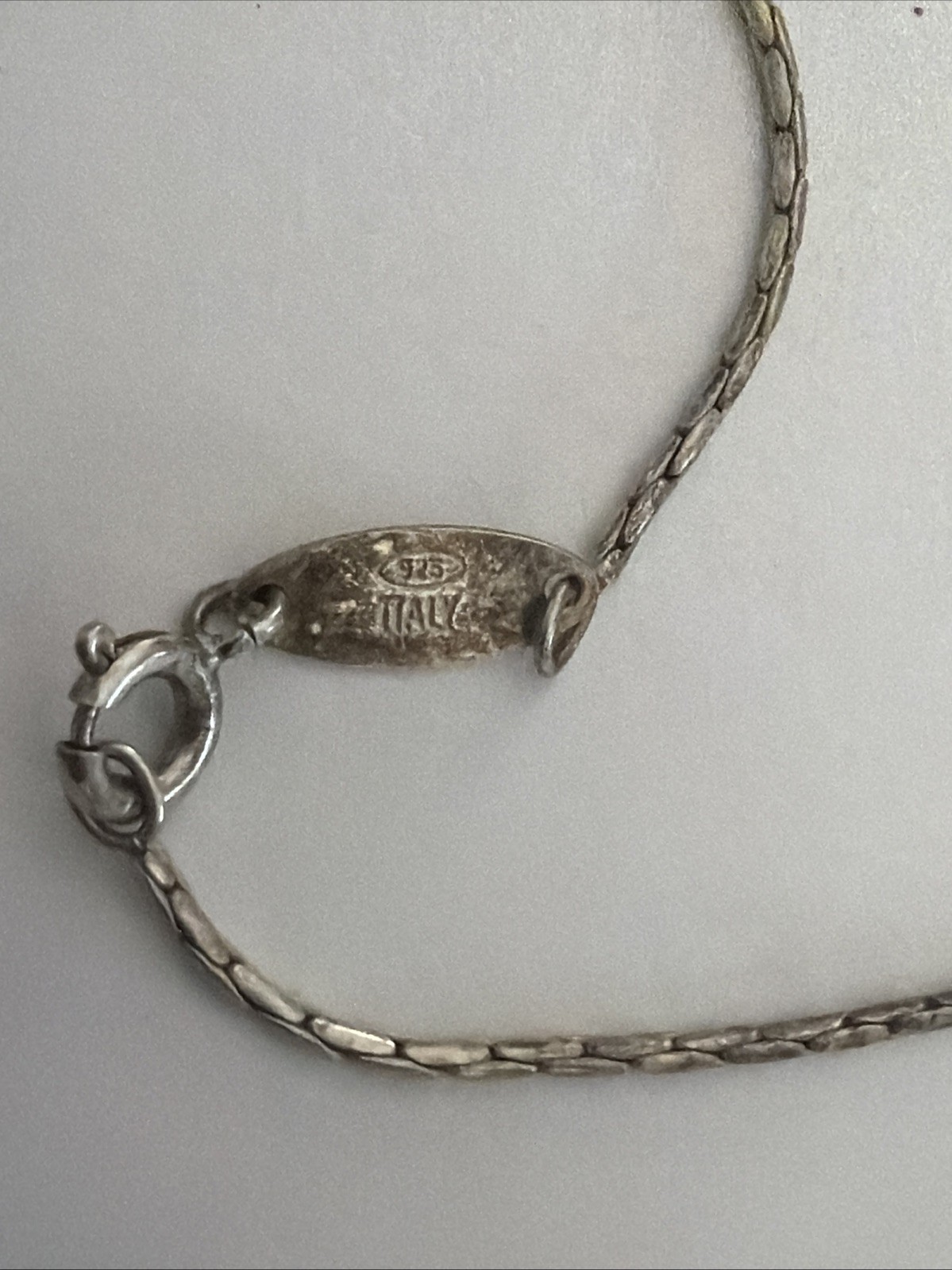 Paolo Romeo Italy 925 Sterling Silver Necklace Blue Sea Glass Dragonfly Pendant