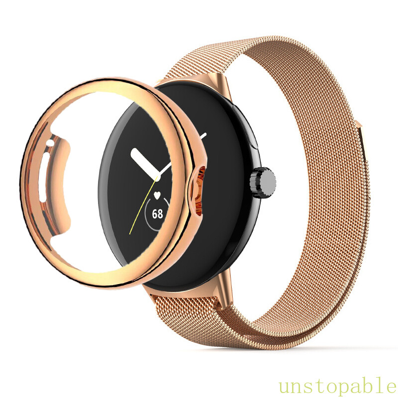 Stainless Steel Strap Metal Watch Band + TPU Case For Google Pixel Watch 4 41mm