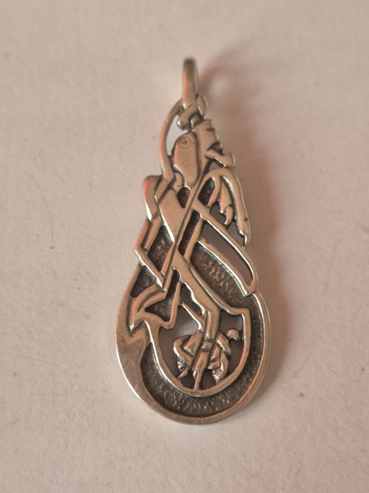 Ortak Celtic Zoomorphic Sterling Silver Pendant Only Malcolm Gray