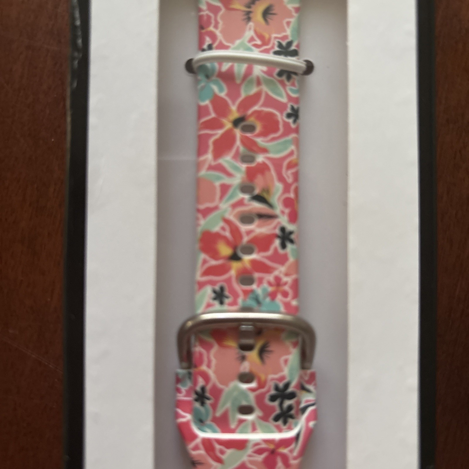 Vera Bradley Floral Watchband S/M 38mm-40mm Rain Forest Lilly Coral NIB