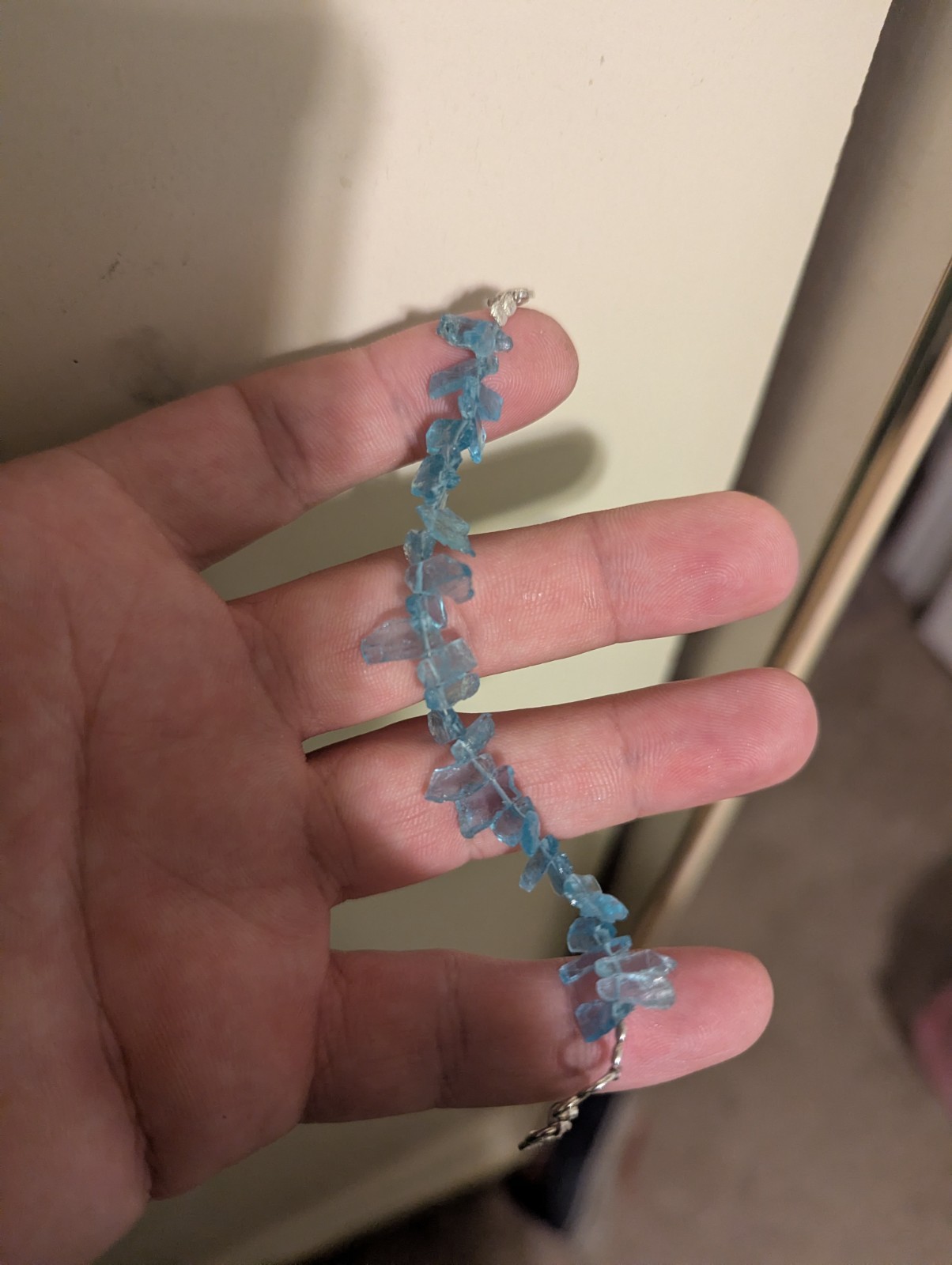 Light Blue sky apatite Crystal Bracelet 5.5 In