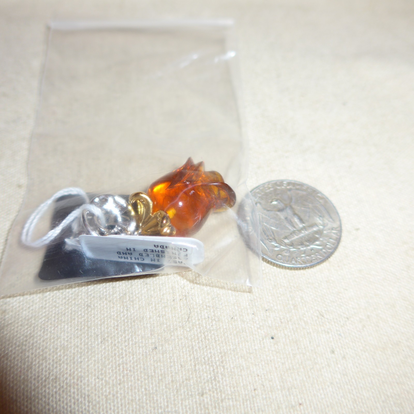 Gems en Vogue Sterling Palladium AMBER TULIP Charm by Michael Valitutti NWT