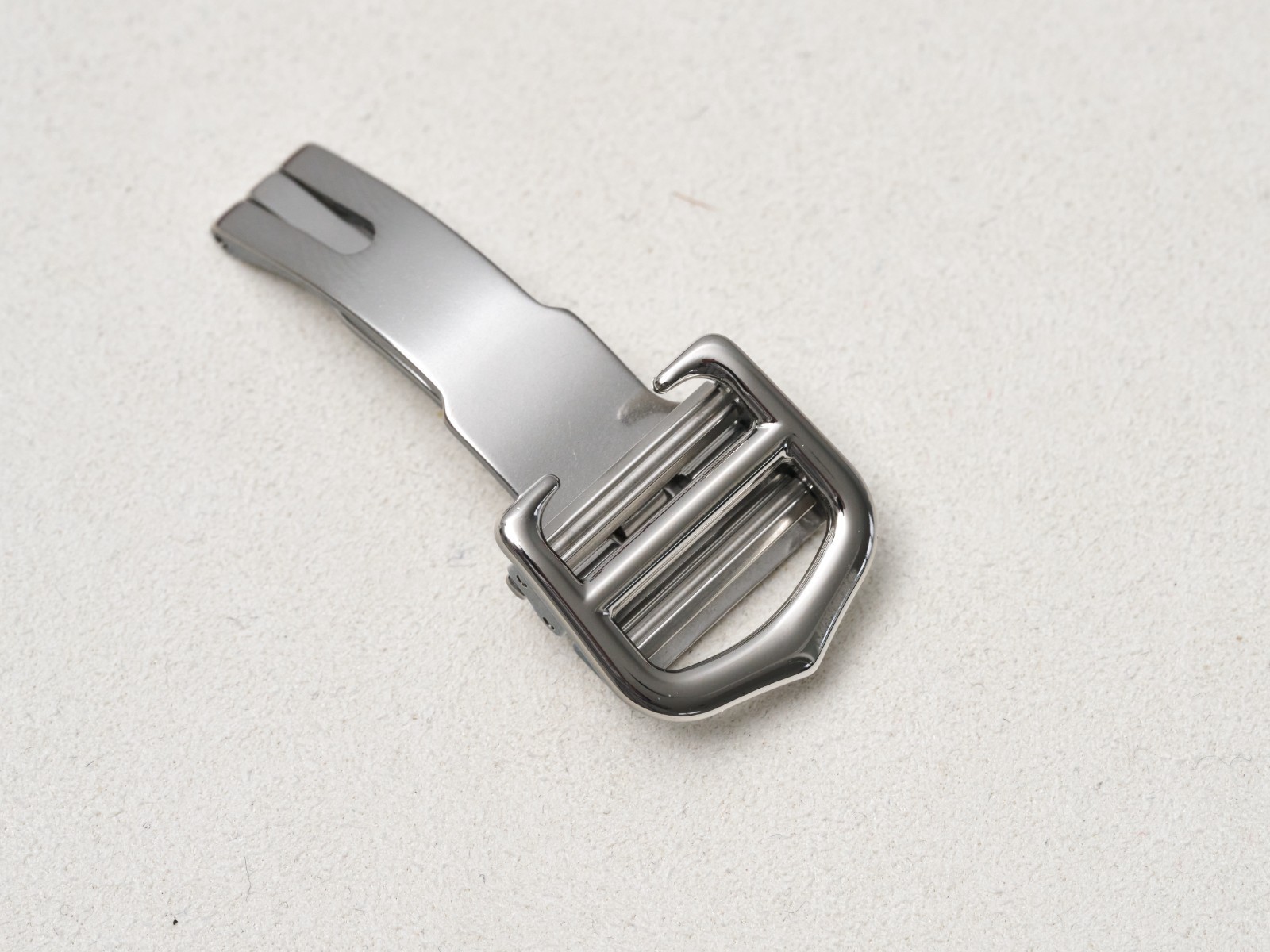Cartier Deployment Buckle Clasp 14mm Fold Over Push Stainless Steel Genuine