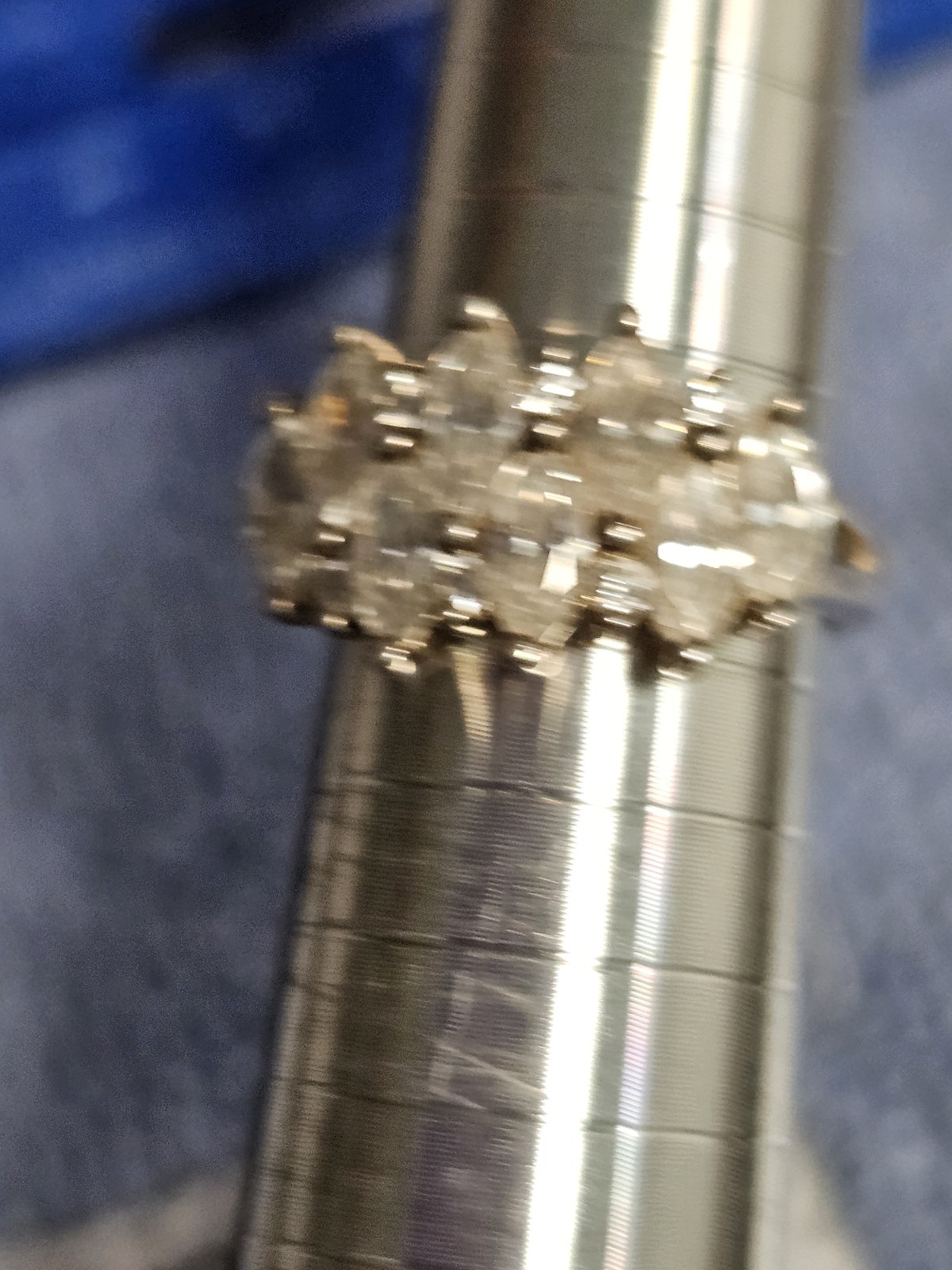DQCZ Diamonique 925 Silver Cocktail Ring CZ Marquise SZ 7, 4g Free Shipping