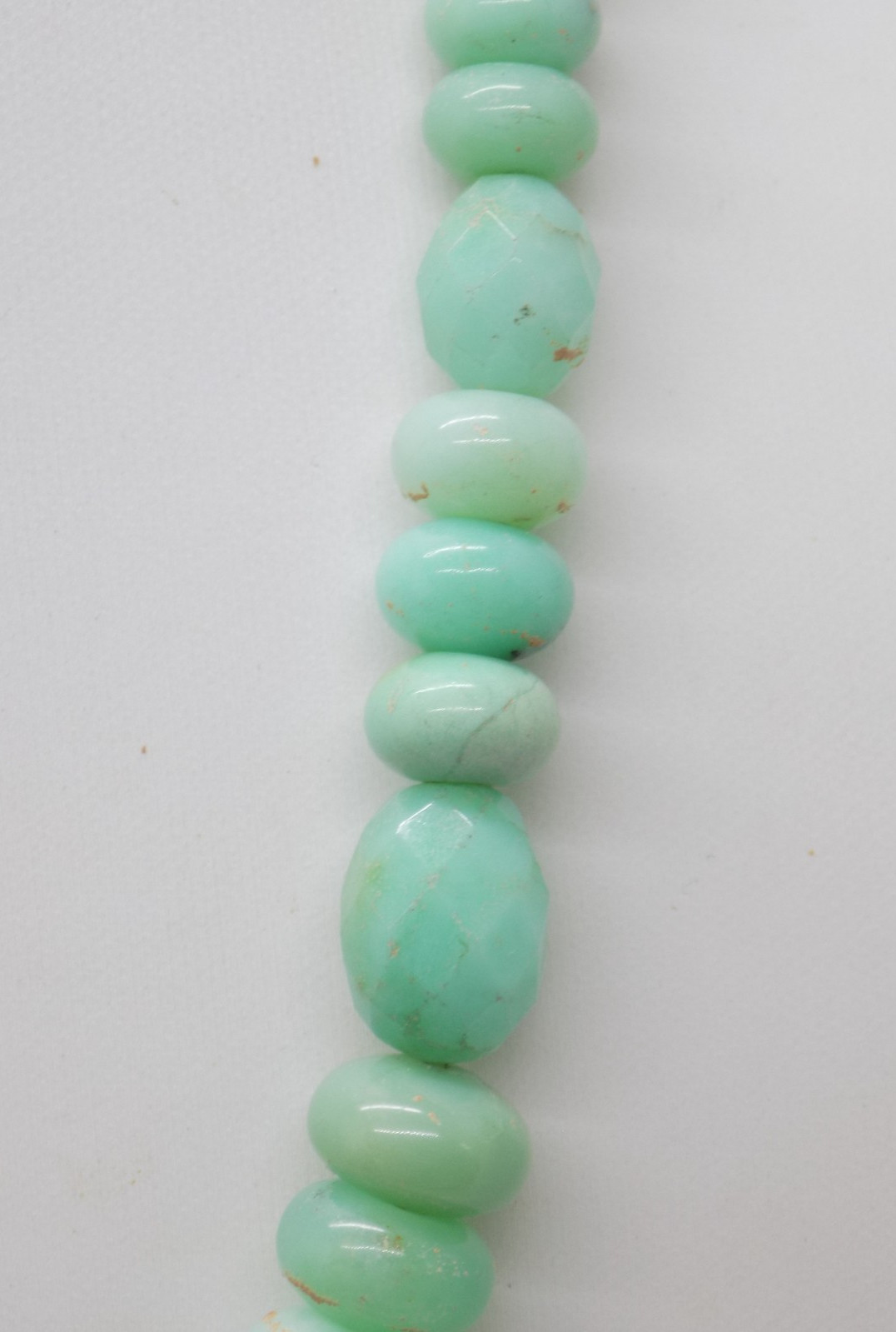 DTR Mine Finds By Jay King Mint Green Chrysoprase 925 Sterling graduated Necklac