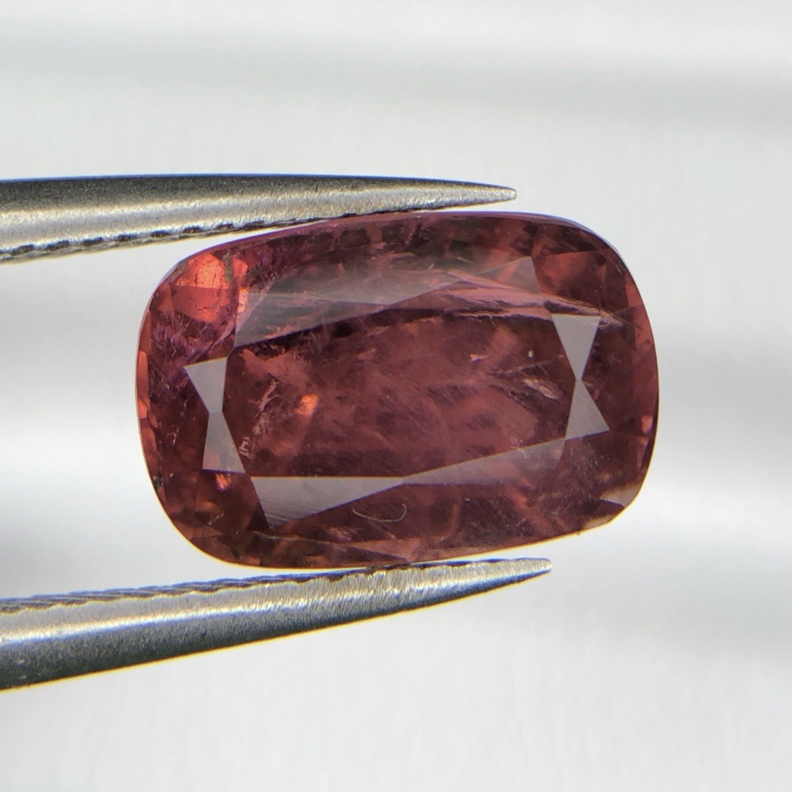 3.70 Ct Natural Rubellite Tourmaline Cushion Cut Loose Gemstone 10.2×6.7mm Fine
