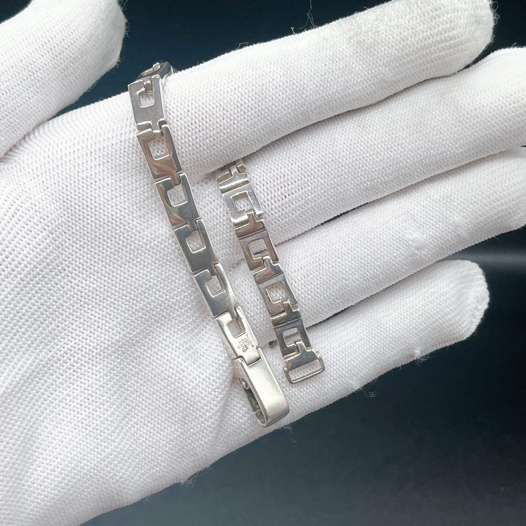 GUCCI G Shape Link SV925 Bracelet Silver Jewelry Luxury Accessory