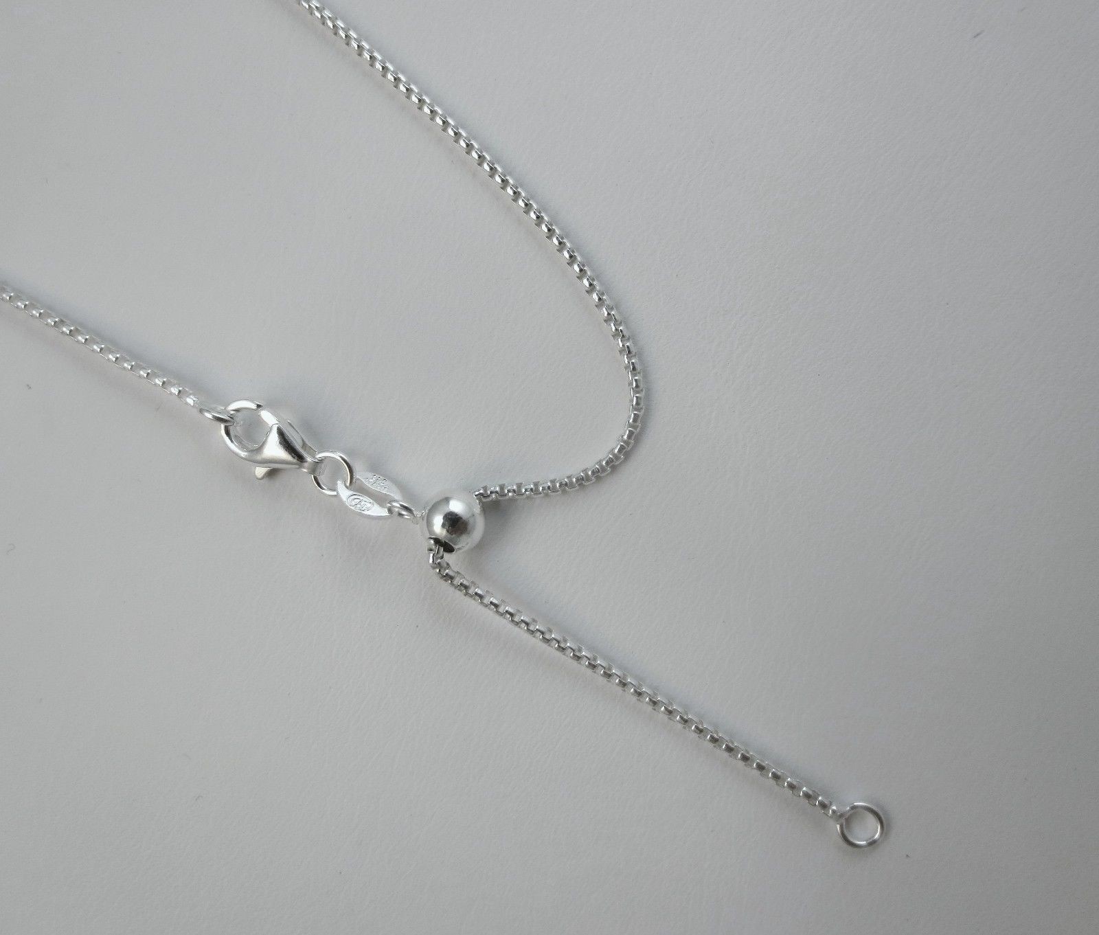 1.2mm Round Box Chain. Adjustable 20 & 24 inch or make it shorter. NEW Chain.