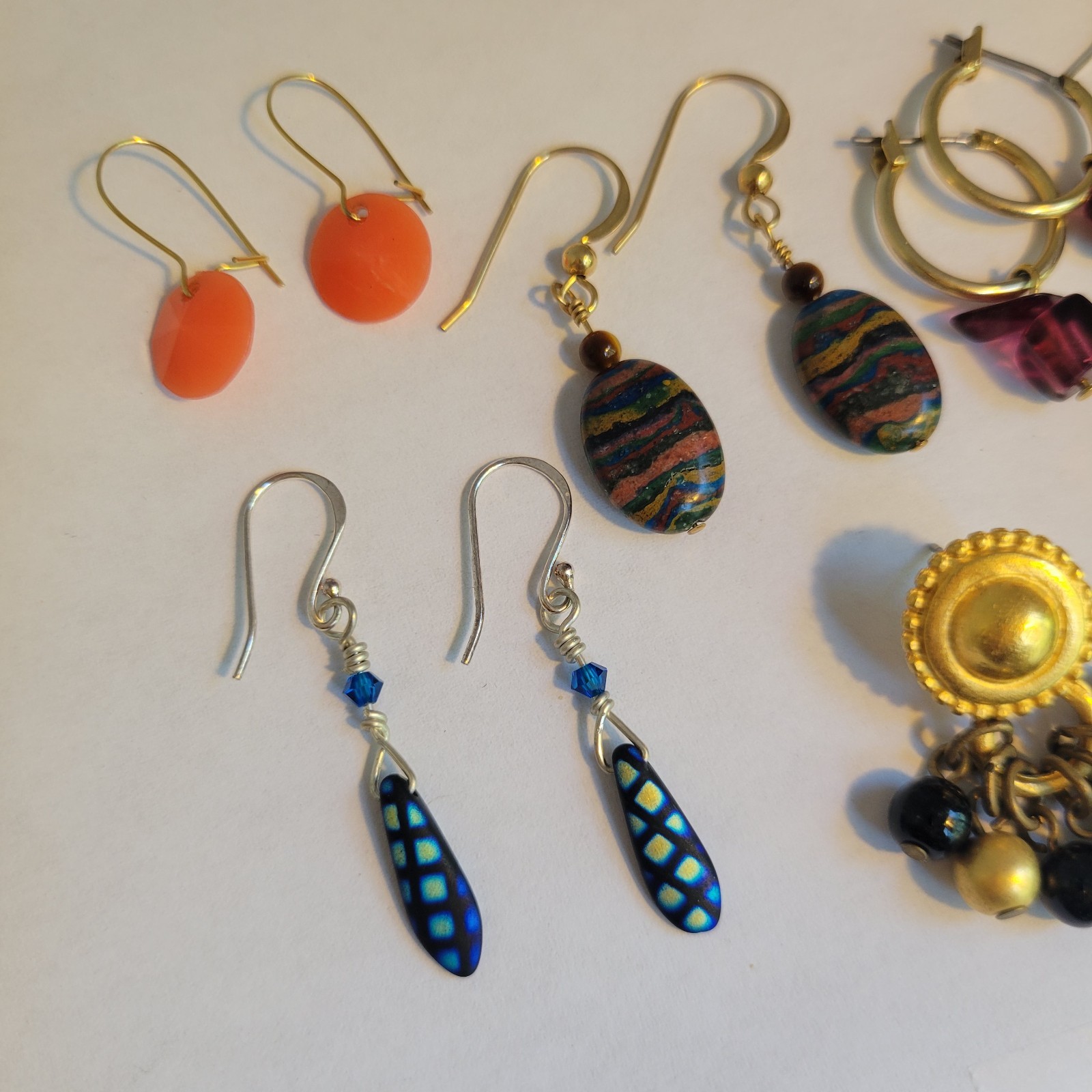 Vintage To Now Earrings Fashion Jewelry Lot Of 7 Pairs Beaded Dangle Drop Boho