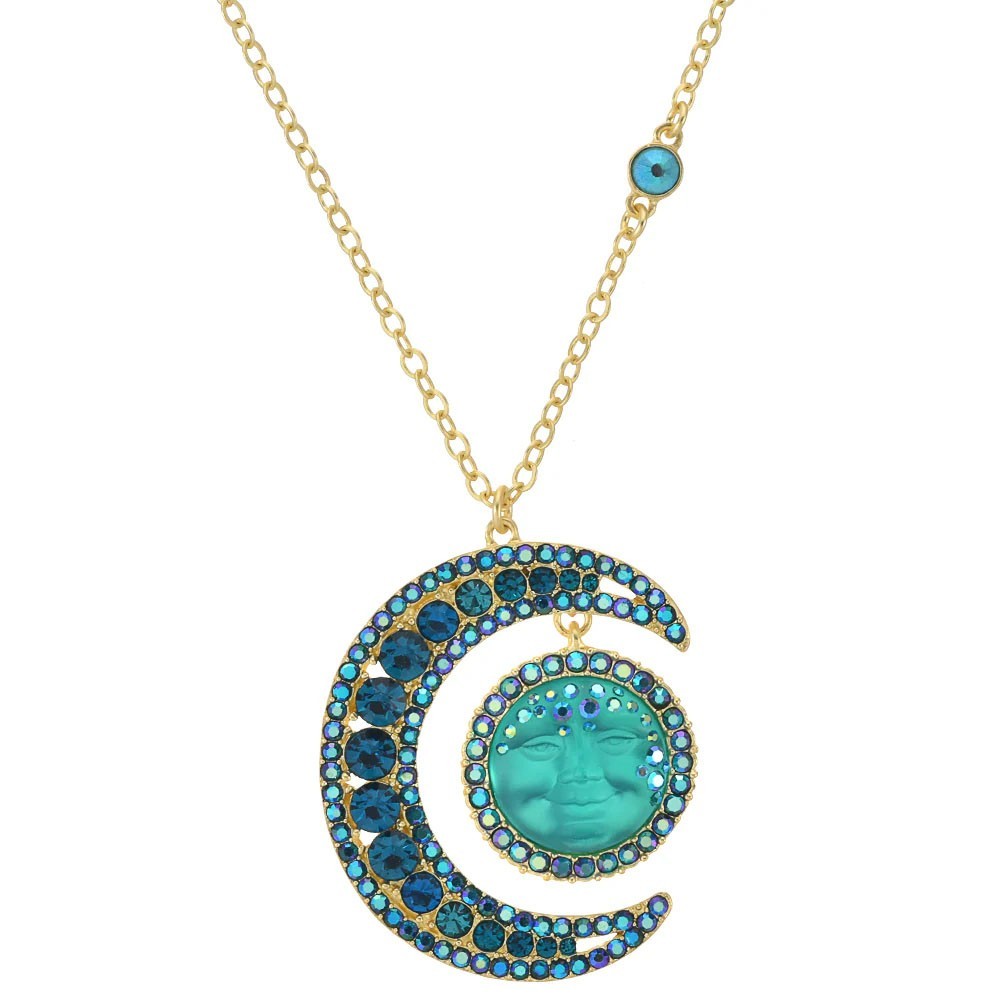 Kirks Folly Moondust 18mm Goddess Seaview Moon Necklace gt azure