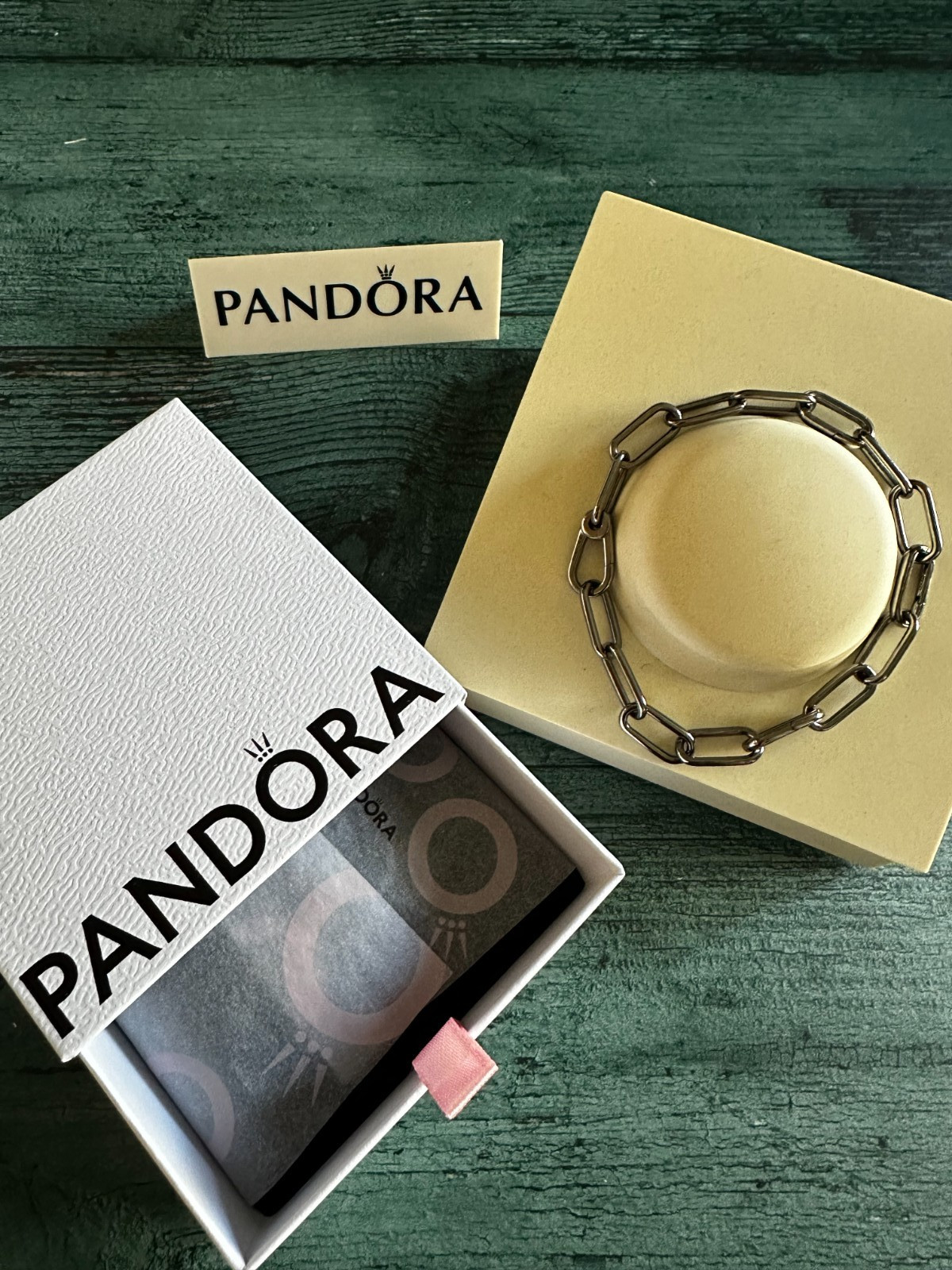 100% NEW PANDORA Me Style Ruthenium Link Chain Bracelet 549588C00 6.3 INCHES