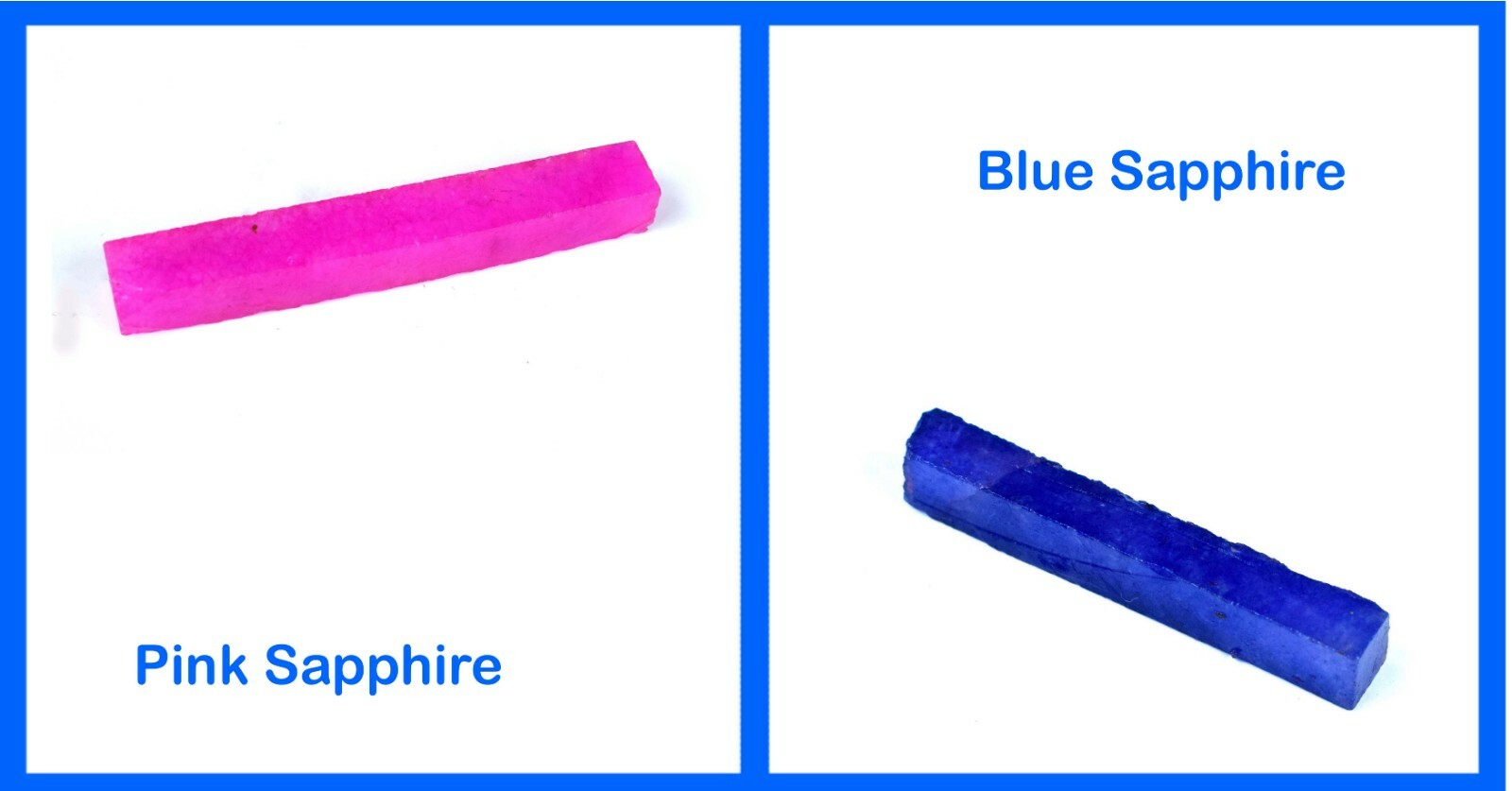 120 Ct Natural Blue & Pink Sapphire Gemstone Slice Rough Pair SQ165 Super Sale