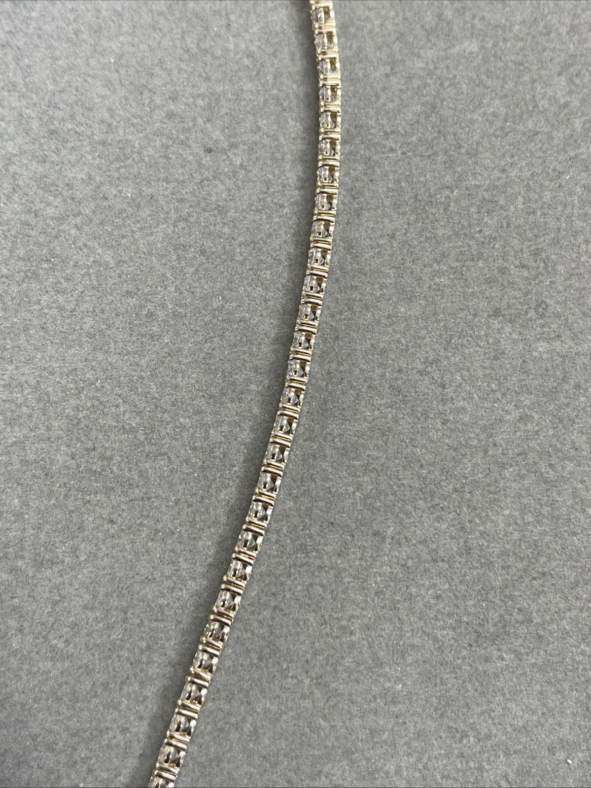 6.50ct Natural Diamond Tennis Bracelet. 14k Yellow Gold. 7 Inches