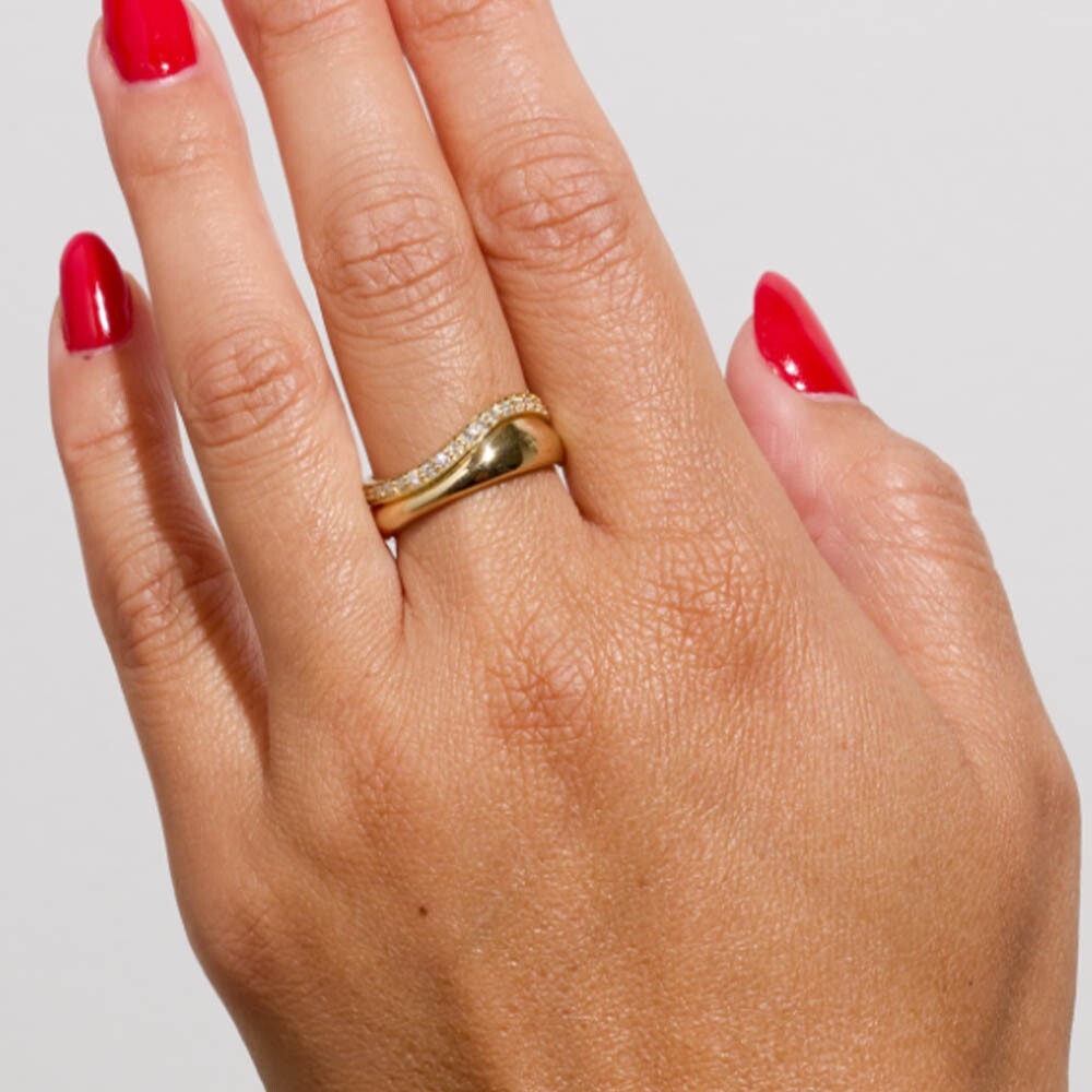 Diamond Wedding Ring GLI HRD Lab Grown Round 0.60 Carat Solid 14K Yellow Gold