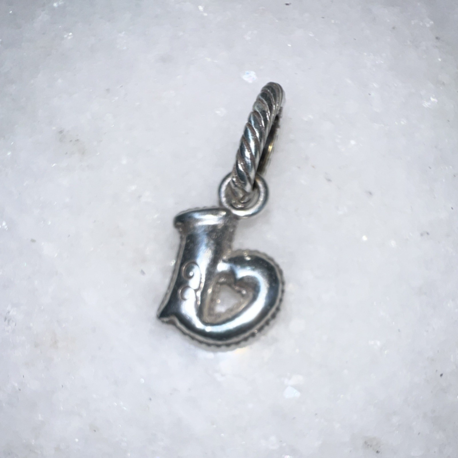 Brighton Silver Letter ‘B’ Dangle Charm Metal Letters Style J9062B