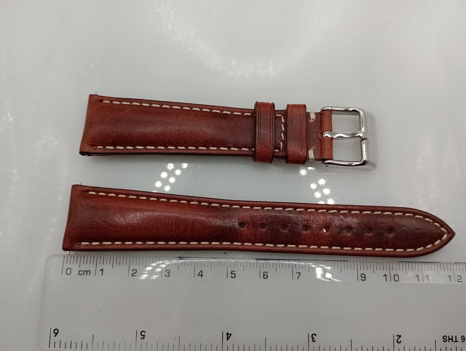 New Watchgecko Highley 20mm Italian Leather Handmade Brown Watch Strap 6B382