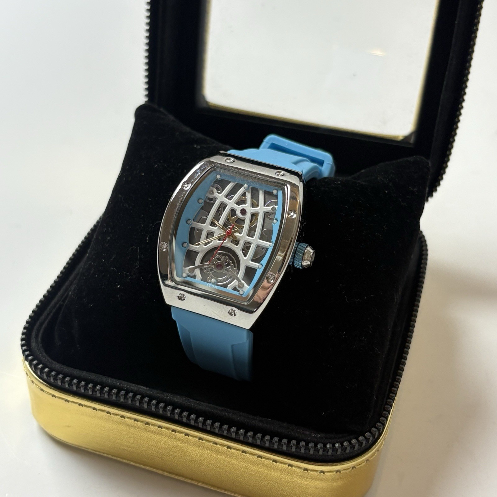 IceTime 33mm Blue Dial Steel Ladies Luxury Watch 0.10ct Diamonds IT25