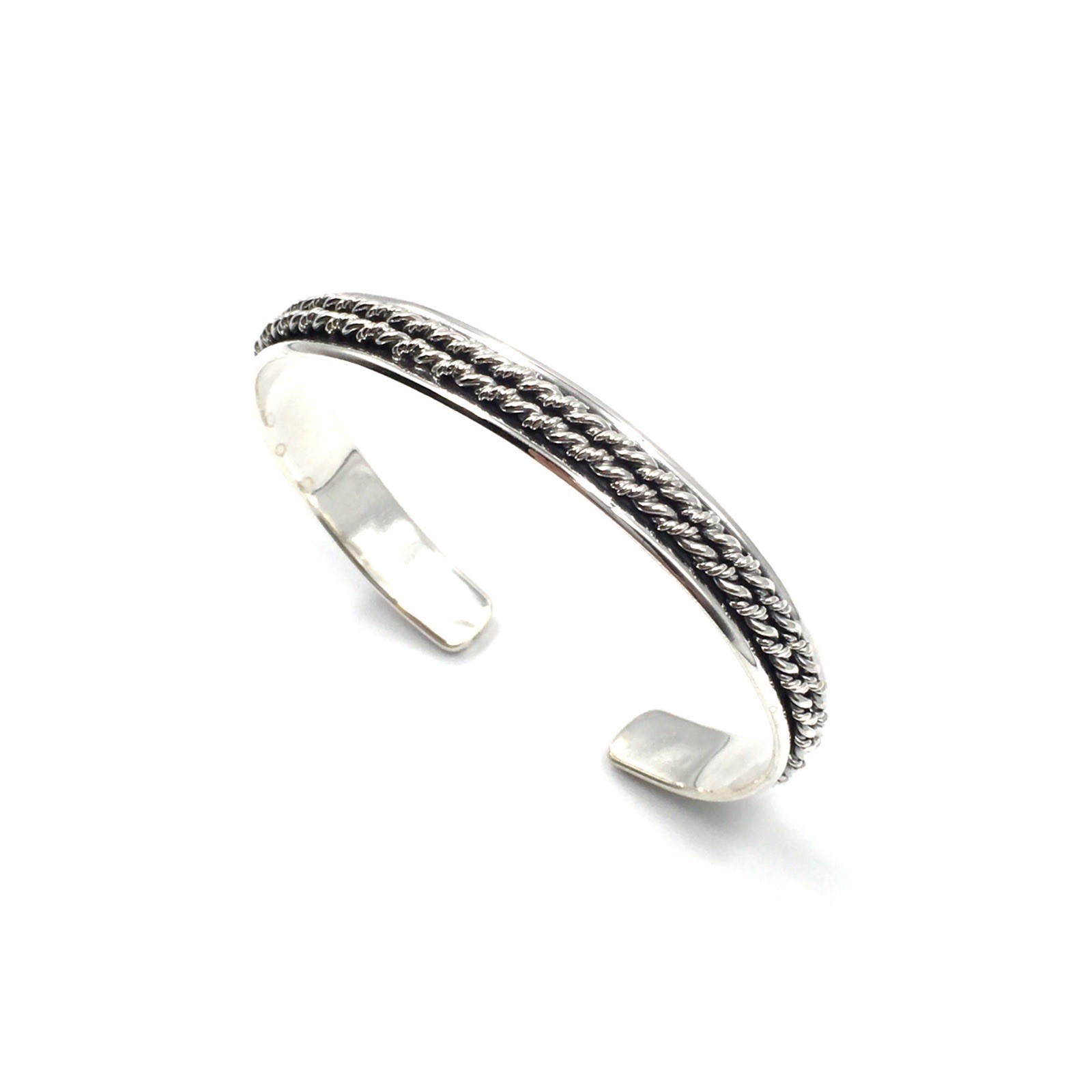Modern Bangle Solid 925 Sterling Silver Bracelet Unisex Bangle 8mm Jewellery