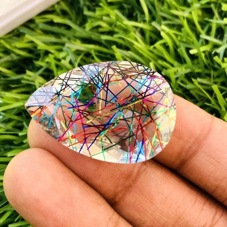 AAA Certified 163.20 Ct Natural Brazilian Rutilated Quartz Pear Loose Gemstone