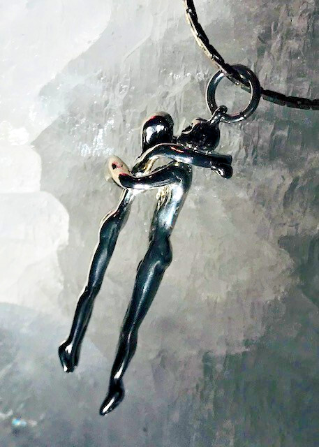 925 Hanging Bodies Male and Female Pendant Hanging Around Together by JKL 170