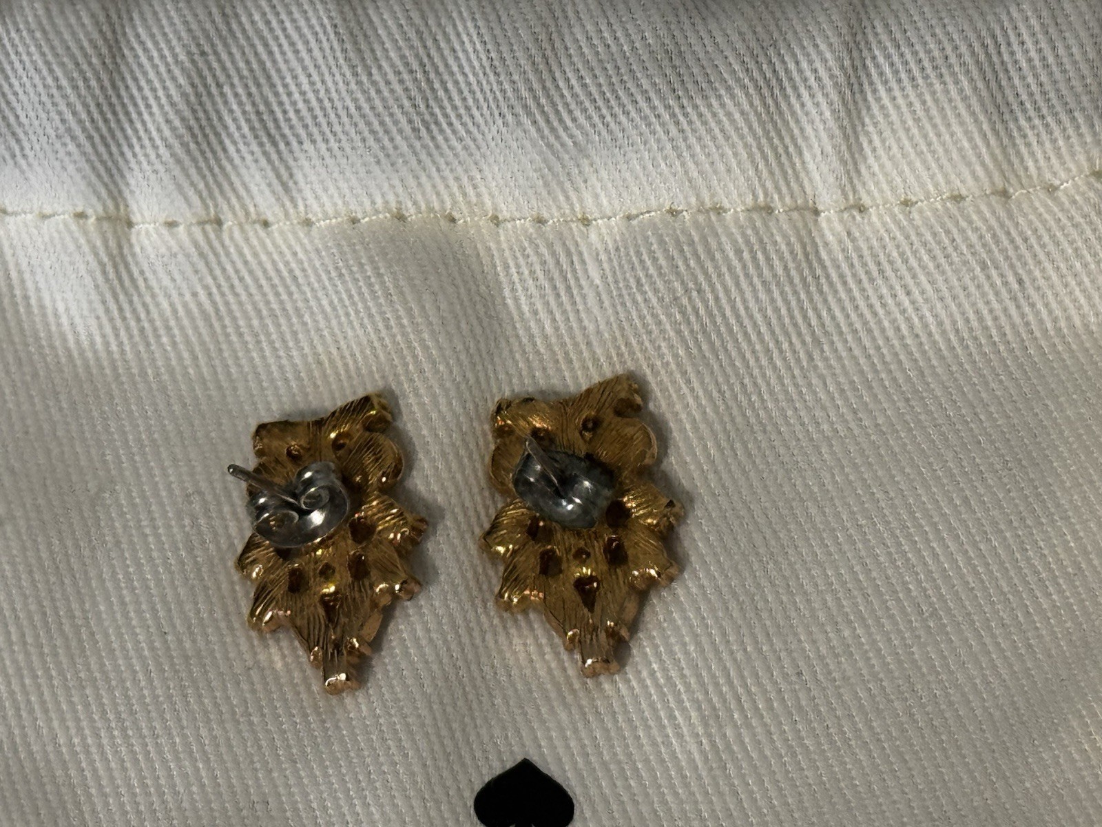Kate Spade New York Rose Gold Crystal Owl Stud Earrings with Logo Cloth Bag