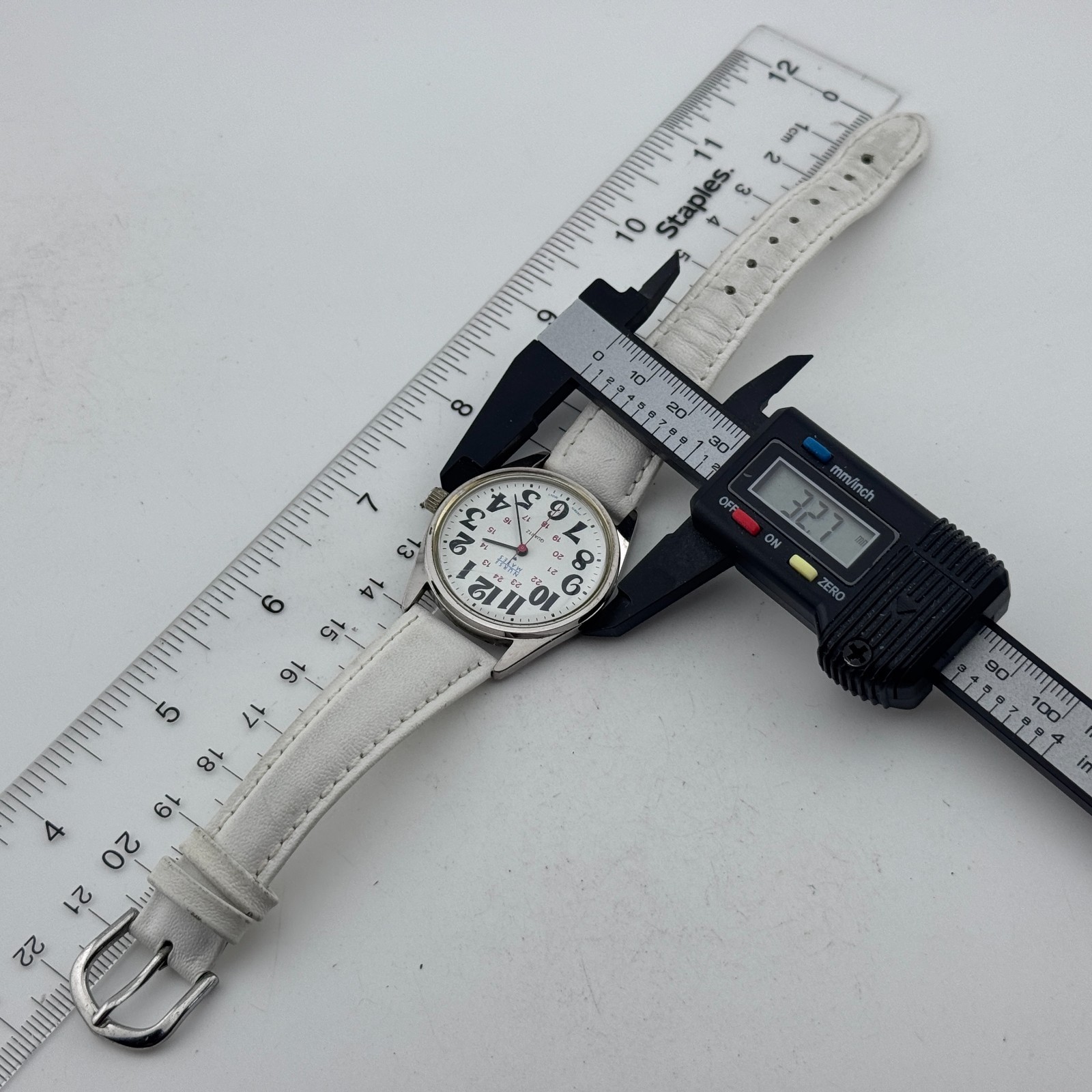 Vintage Nurse Mates Quartz Watch Women Silver Military Dial Easy Read New Batter
