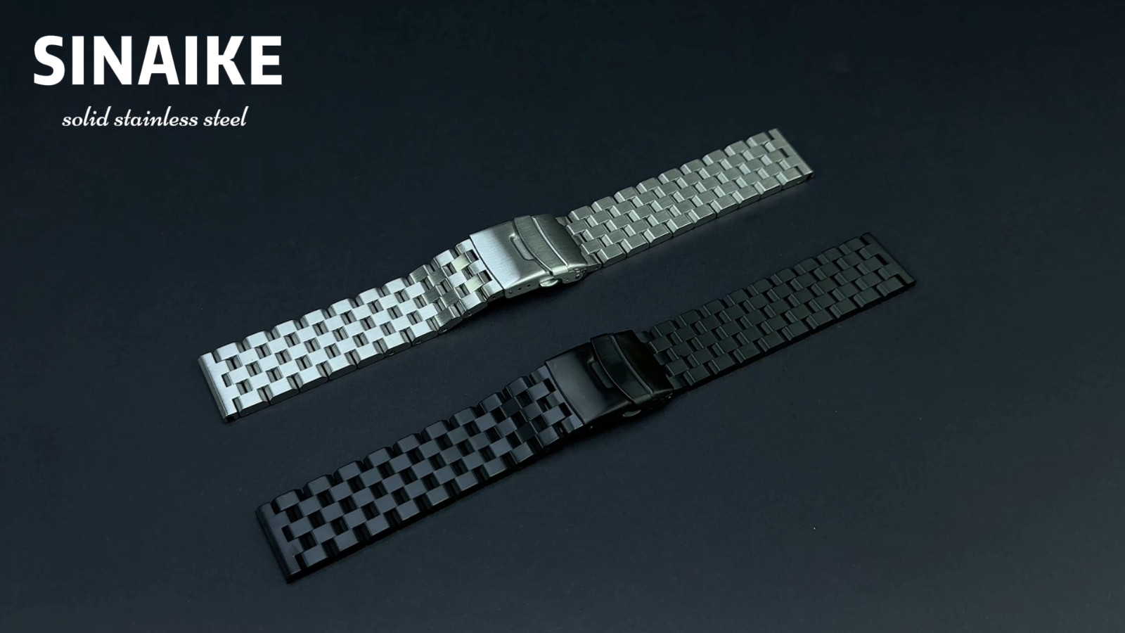20 22 24mm Brushed Stainless Steel Watch Band Bracelet 5 Rows Engineer Wristband