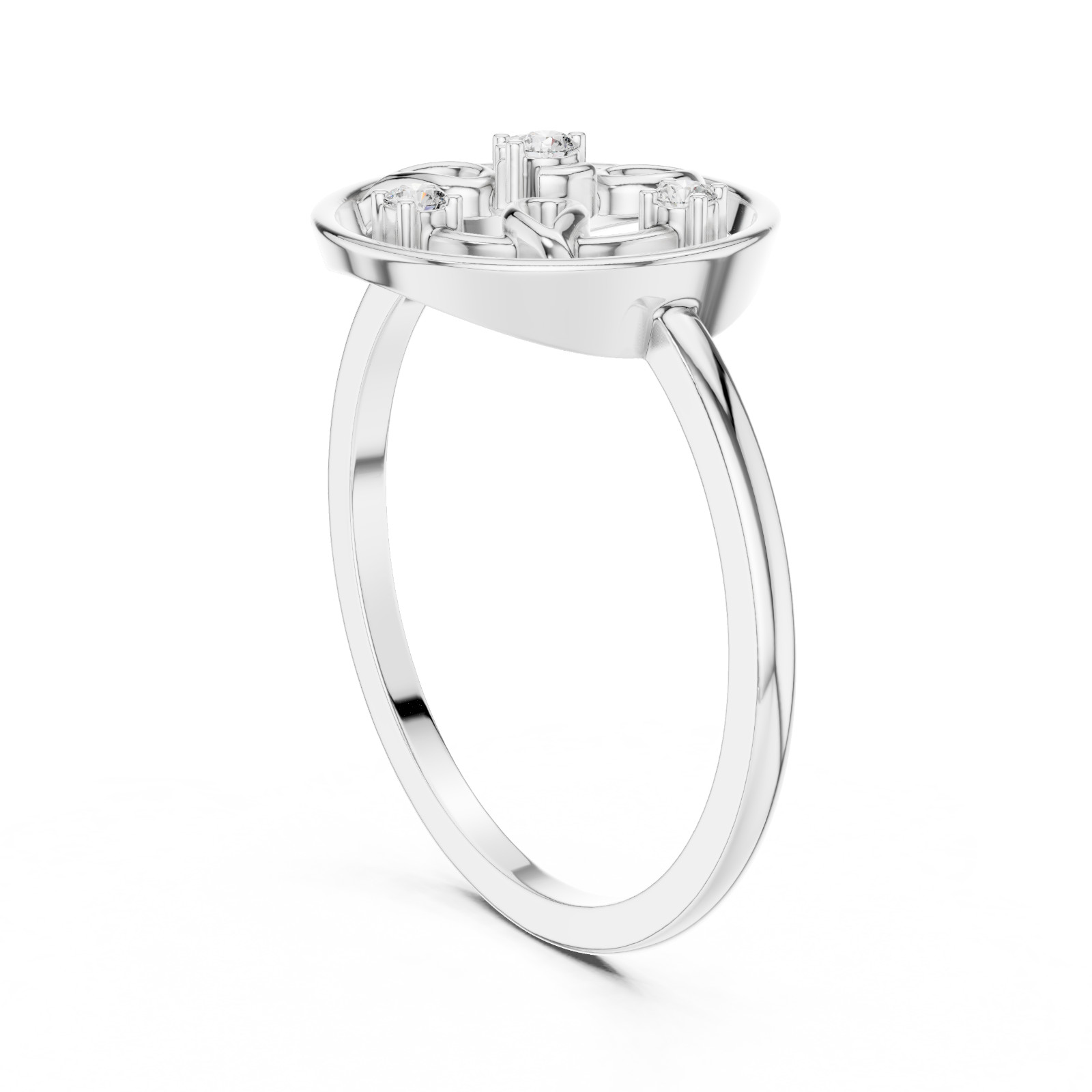Certified Round VVS1 Natural Diamond Exquisite Anniversary Ring 14k Gold Over