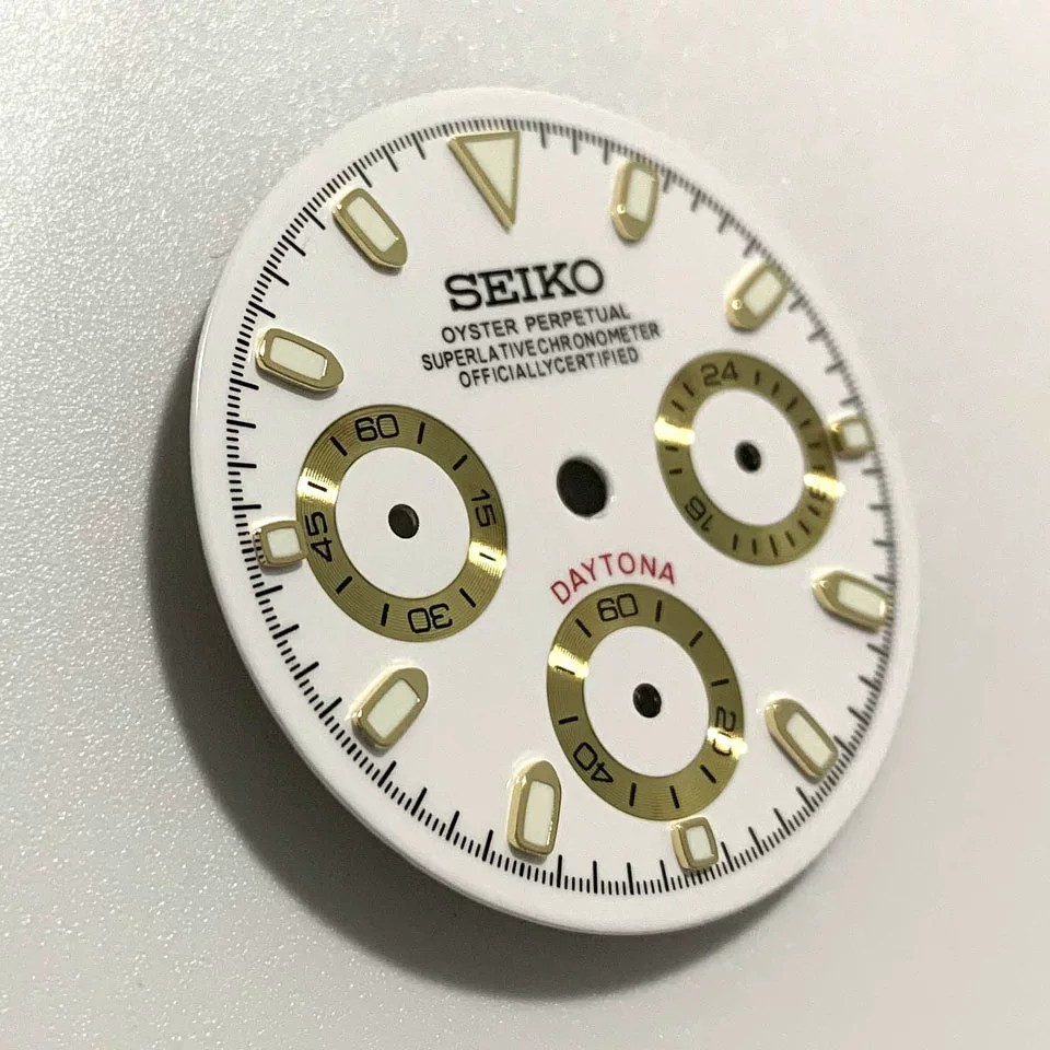 29.5mm Multifunctional Watch Dial Green Luminous for VK63 Movement Accessories