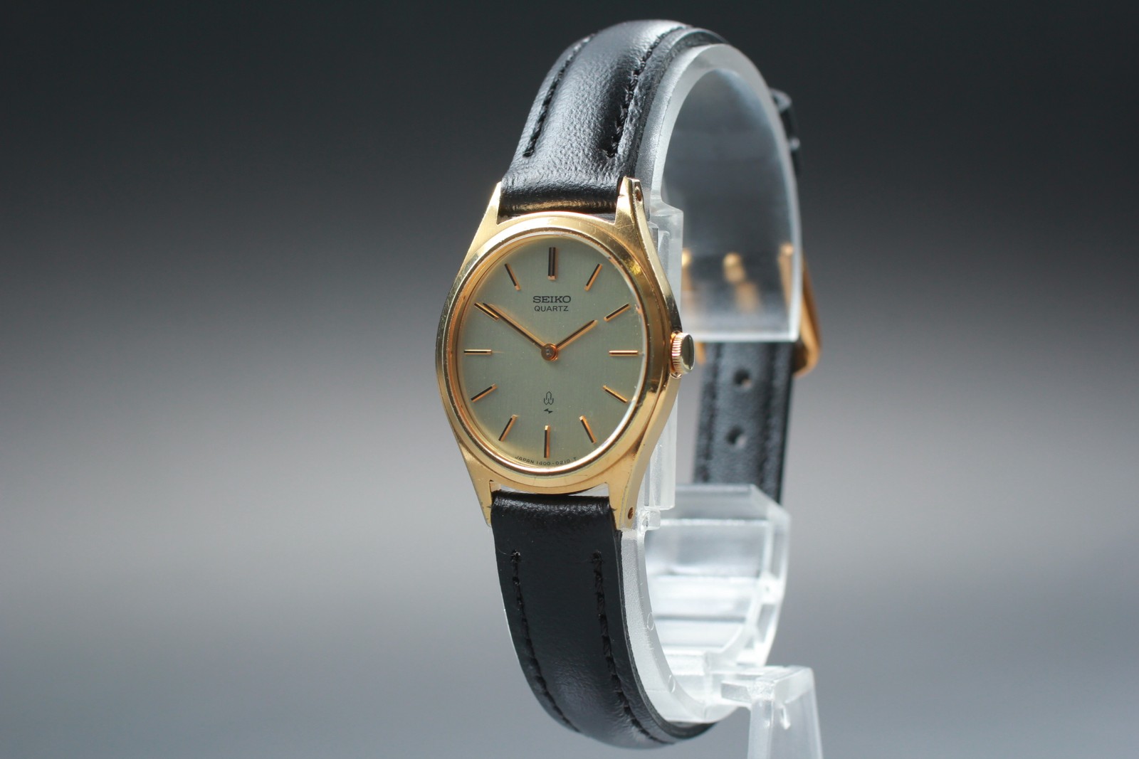 Vtg 1978 N MINT Seiko Belfina 1400-5150 Quartz Gold Oval ASGP Womens Watch JAPAN