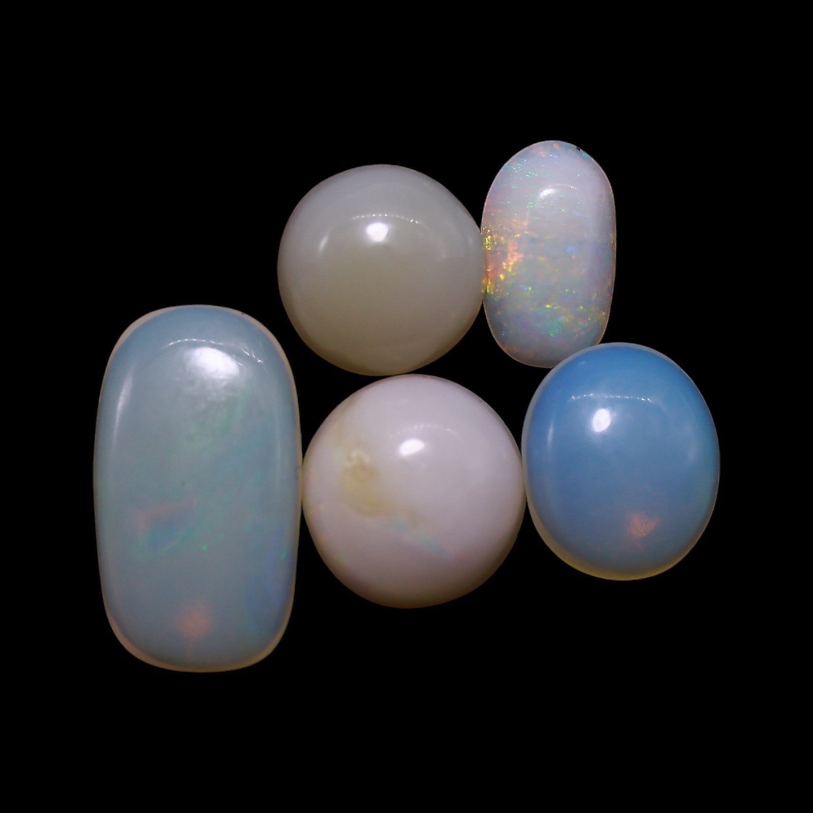 5 Pcs Lot Natural Fire Opal 3.00 Cts Wire Wrapped Cabochon 4X6X1 TO 6X10X2 MM