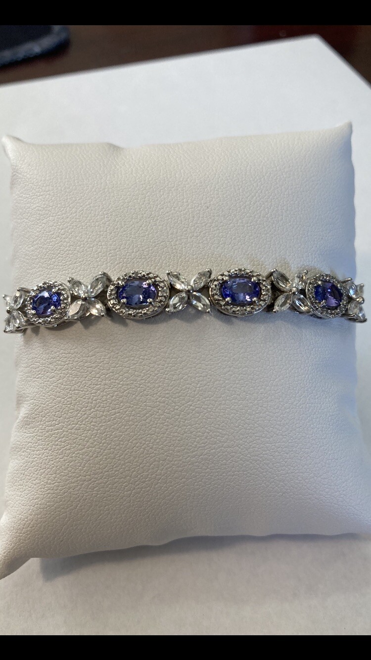 NYC II Tanzanite & White Zircon Bracelet Never Worn