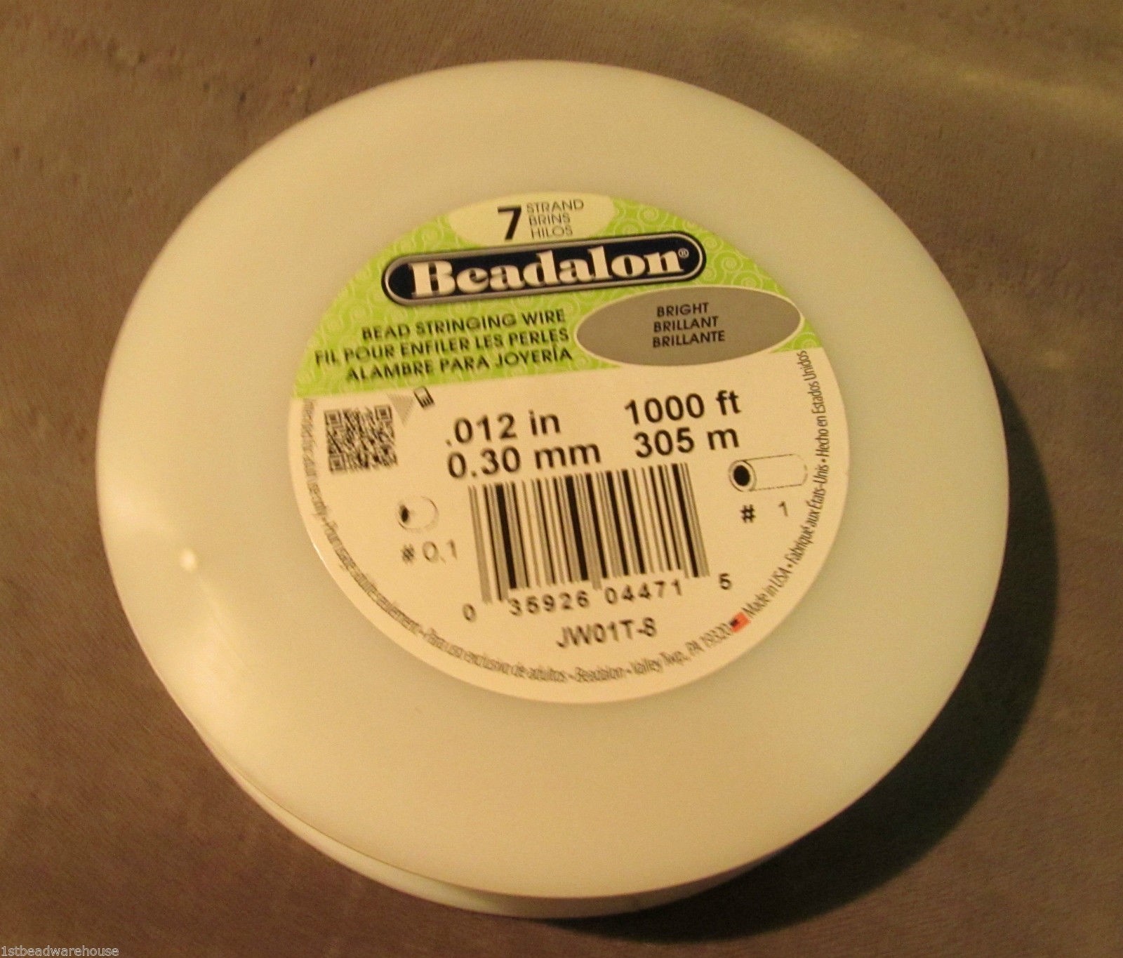 7 Strand Beading wire 1000 foot spool Choose diam Clear + Stainless Free Shippin