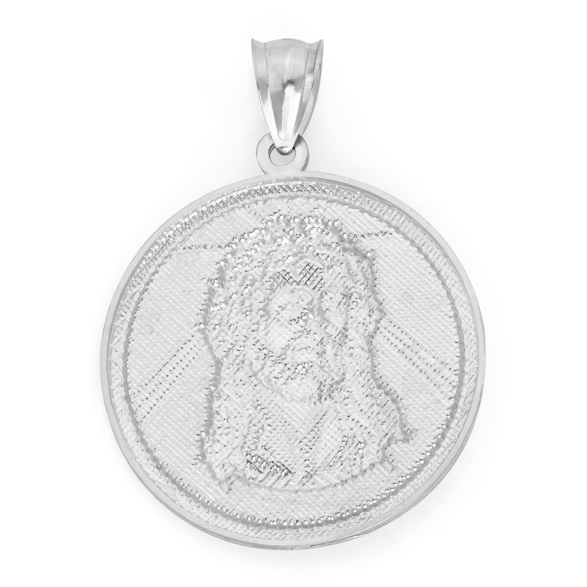 925 Sterling Silver Jesus Head Pendant, Jesus Piece Religious Jewelry