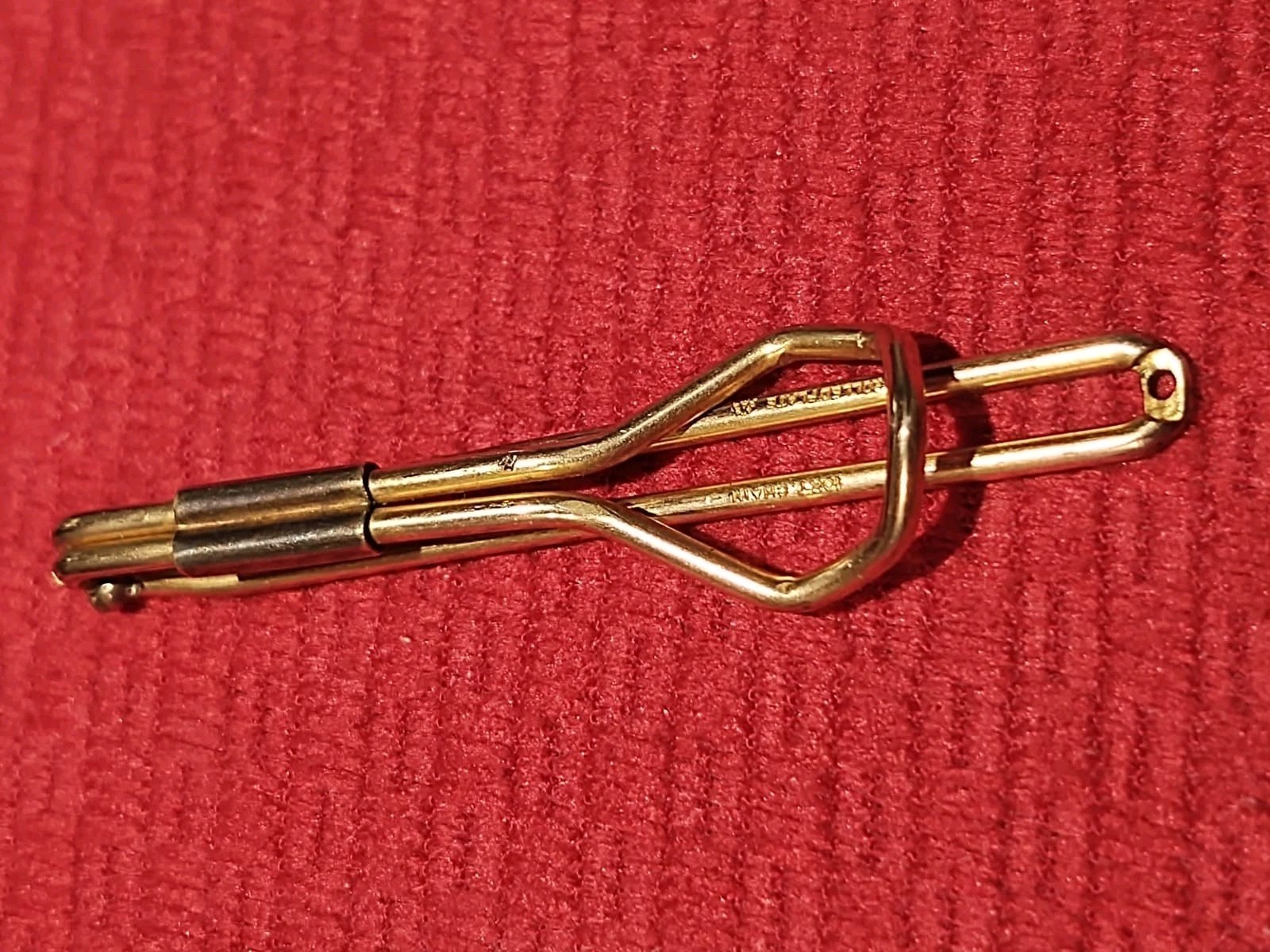 Antique 10K GOLD PLATED Tie Clip as Pictured Unknown Details