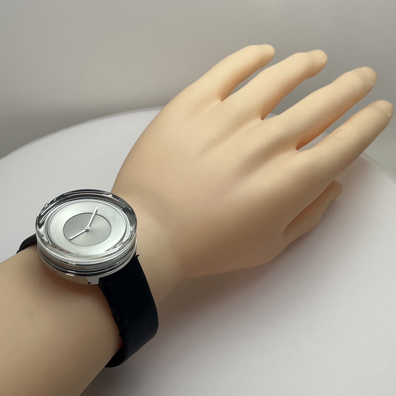 Seiko Issey Miyake Glass Watch NYAH001 TOKUJIN YOSHIOKA Qz Leather Strap #B851
