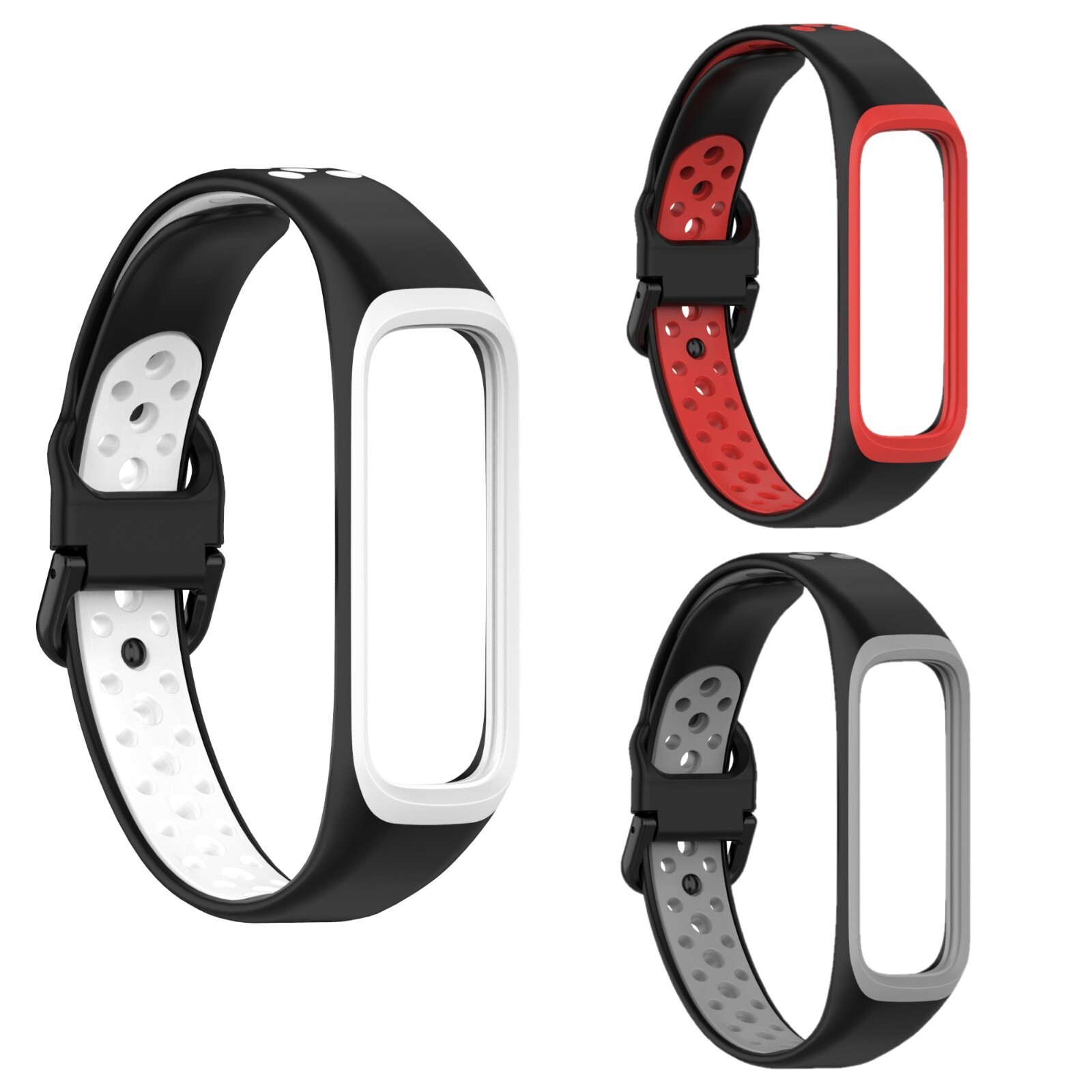 For Samsung Galaxy Fit 2 SM-R220 Wristband Silicone Sports Breathable Band Strap