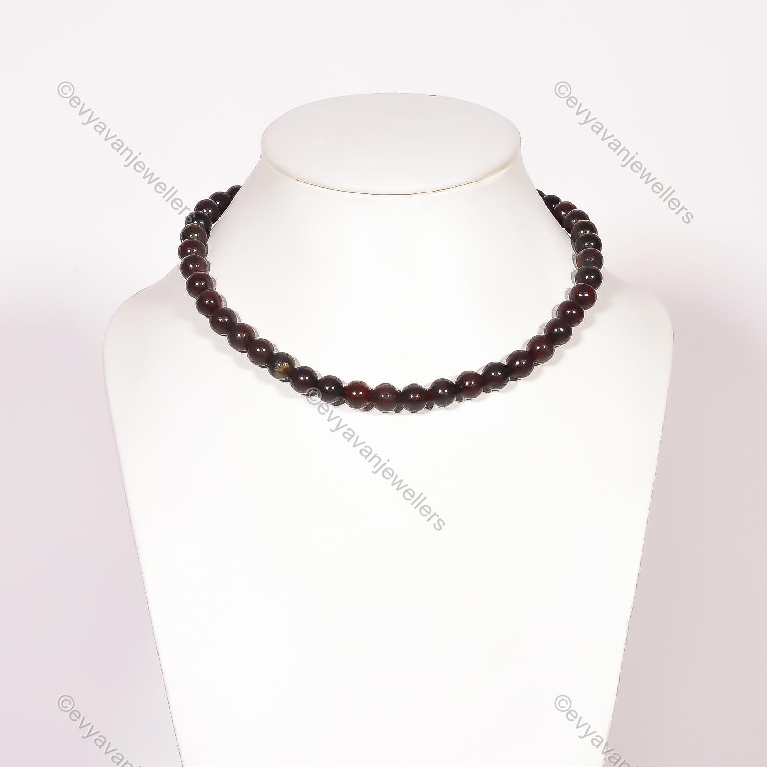 Gift For Her 925 Silver Iron Tiger Eye Gemstone Beaded Adjustable Necklace