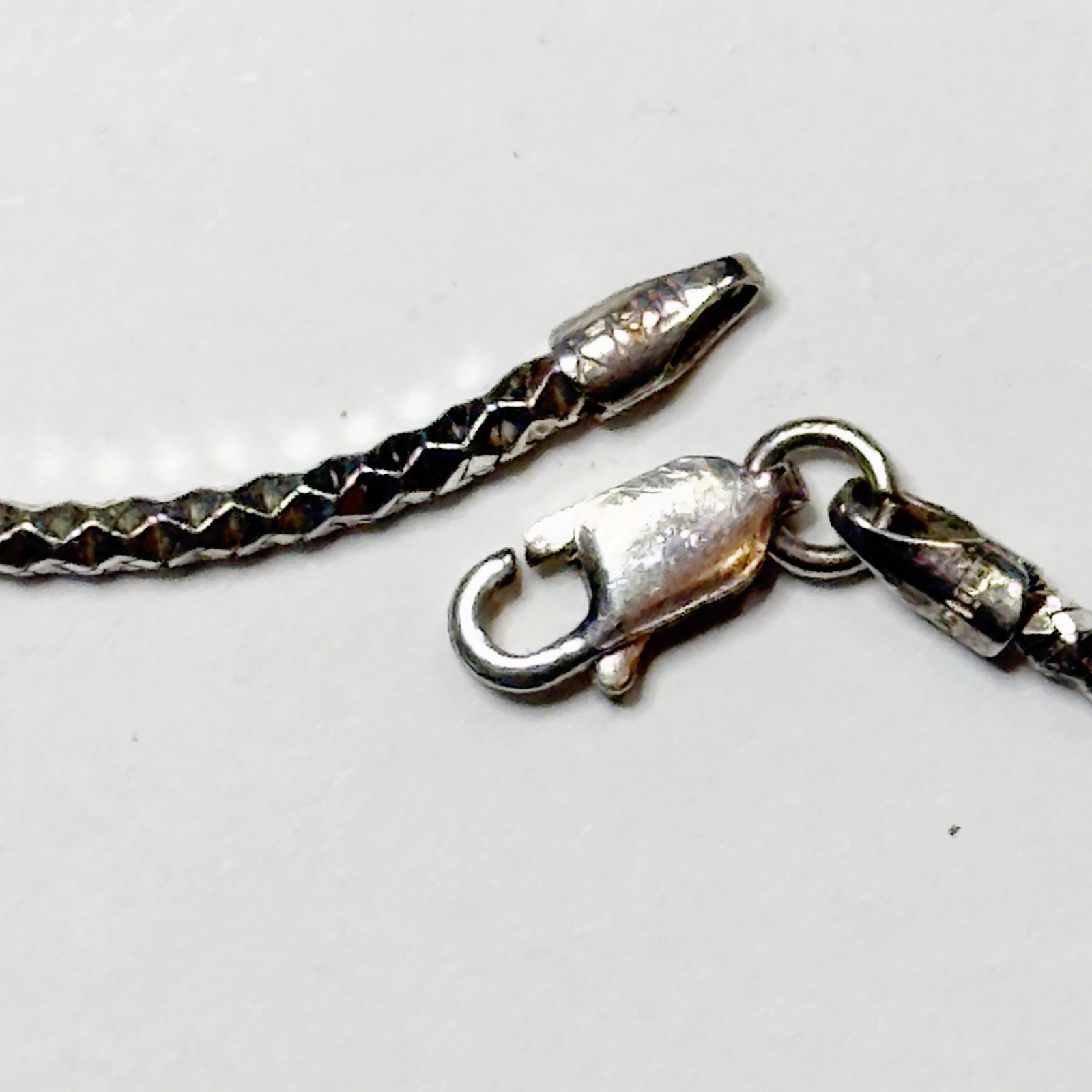 Sterling silver diamond cut snake 9″ bracelet marked MILOR ITALY lobster clasp