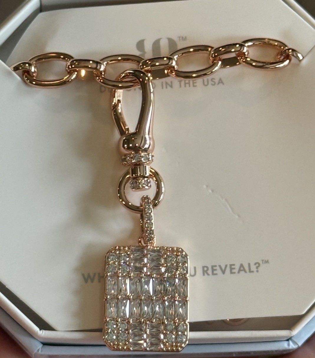 Bomb Party BP-OG Necklace-Be Anything But Basic-CZ On Rose Gold Plating